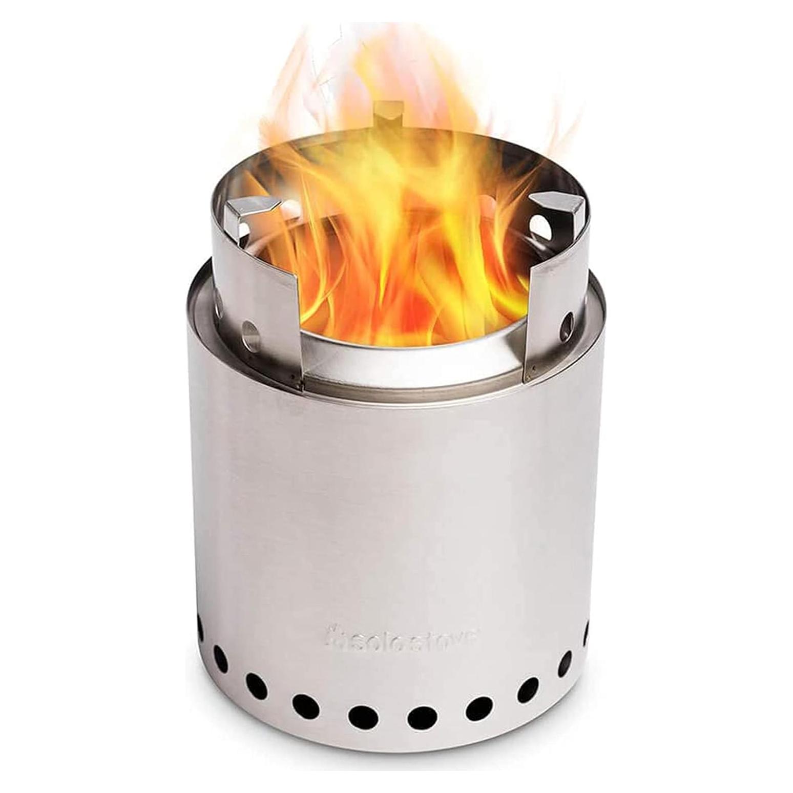 Solo Stove Campfire Camping Stove Portable Stove for Backpacking Outdoor Cooking Great Stainless Steel Camping Backpacking Stove Compact Wood Stove Design-No Batteries or Liquid Fuel Canisters Needed