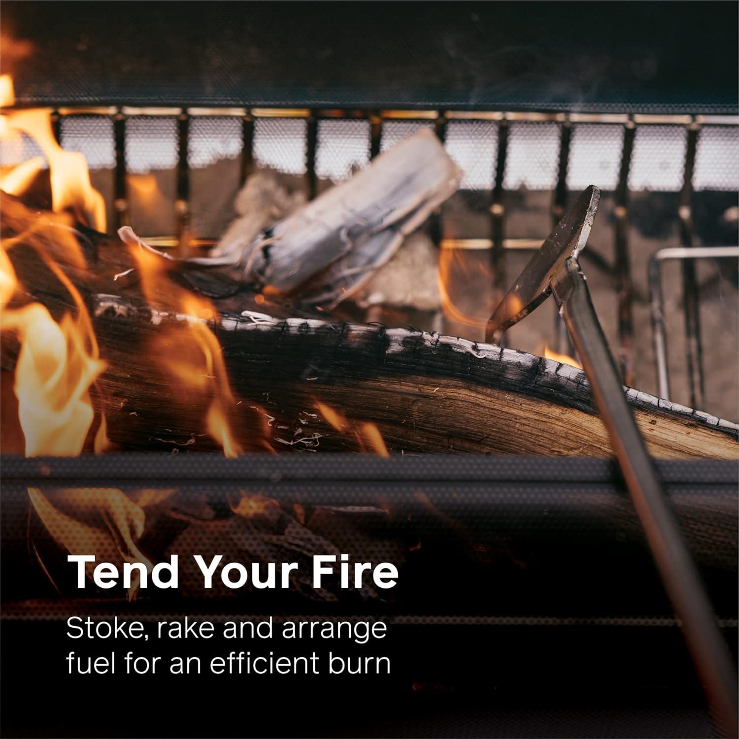 BioLite FirePoker 58 cm Acero Inoxidable con Mango de Silicona