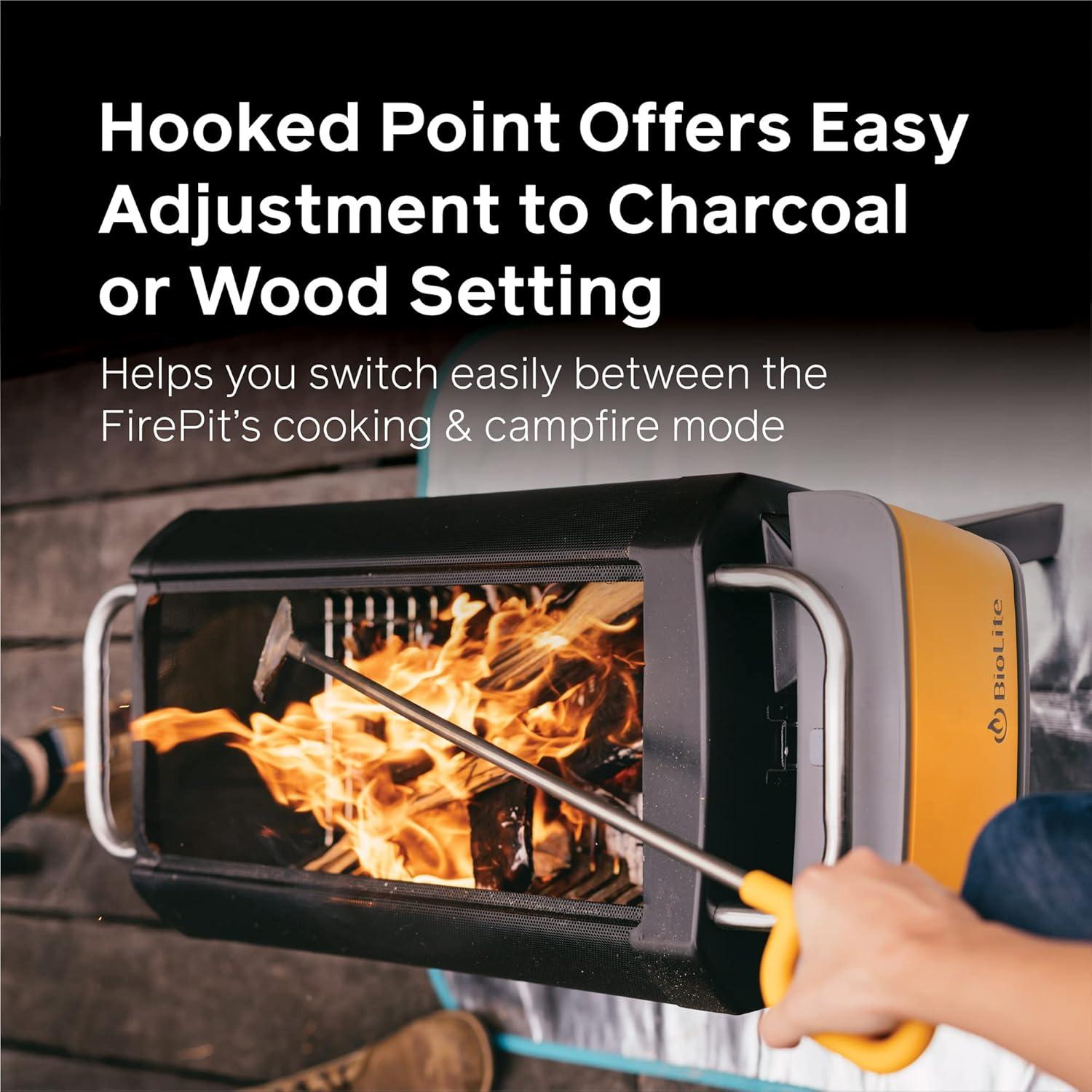 BioLite FirePoker 58 cm Acero Inoxidable con Mango de Silicona