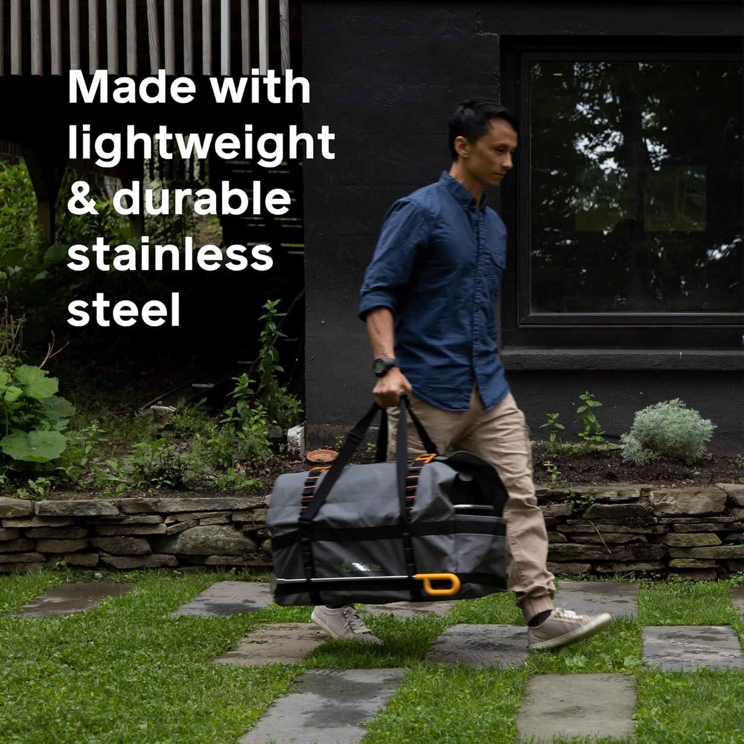 BioLite FirePoker 58 cm Acero Inoxidable con Mango de Silicona