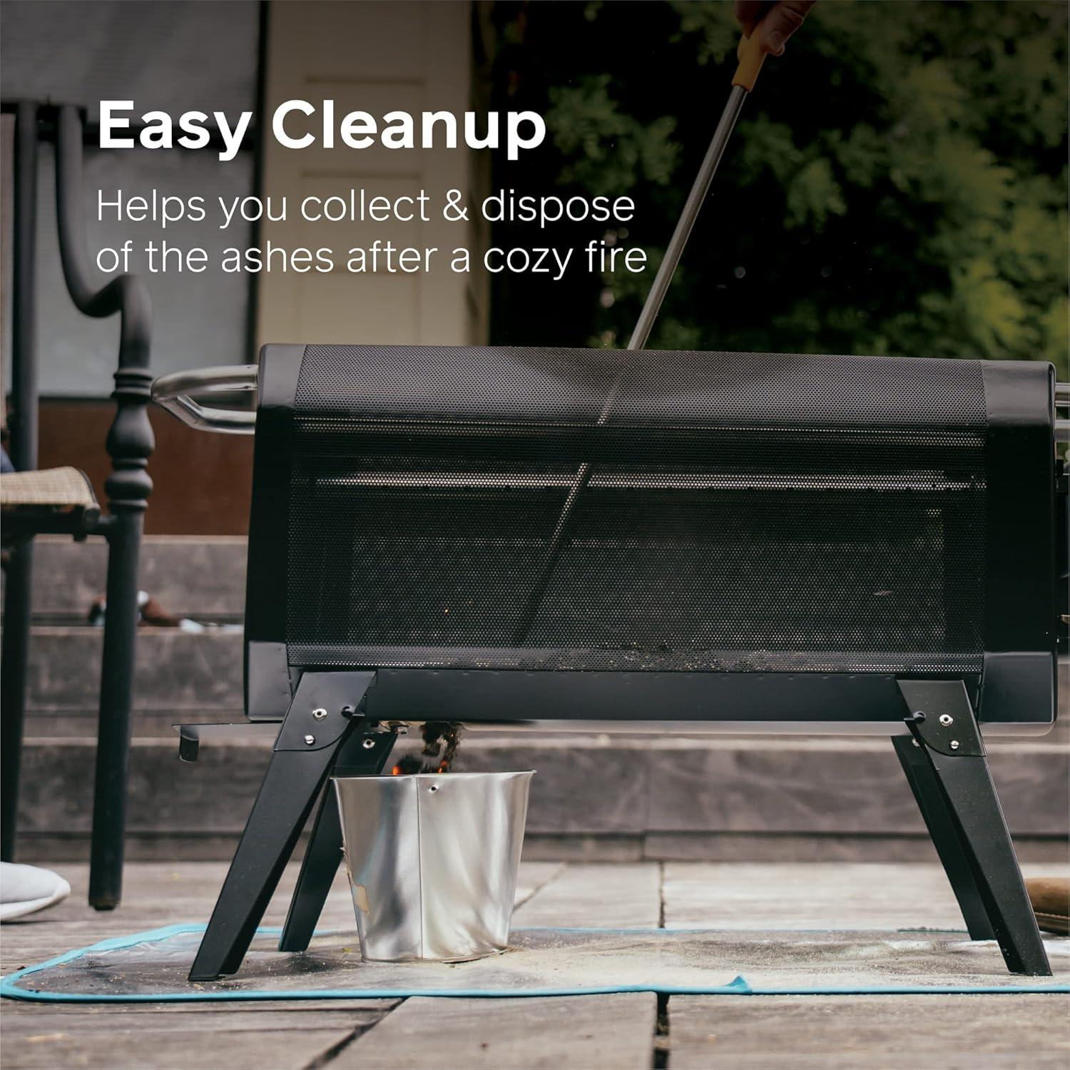 BioLite FirePoker 58 cm Acero Inoxidable con Mango de Silicona