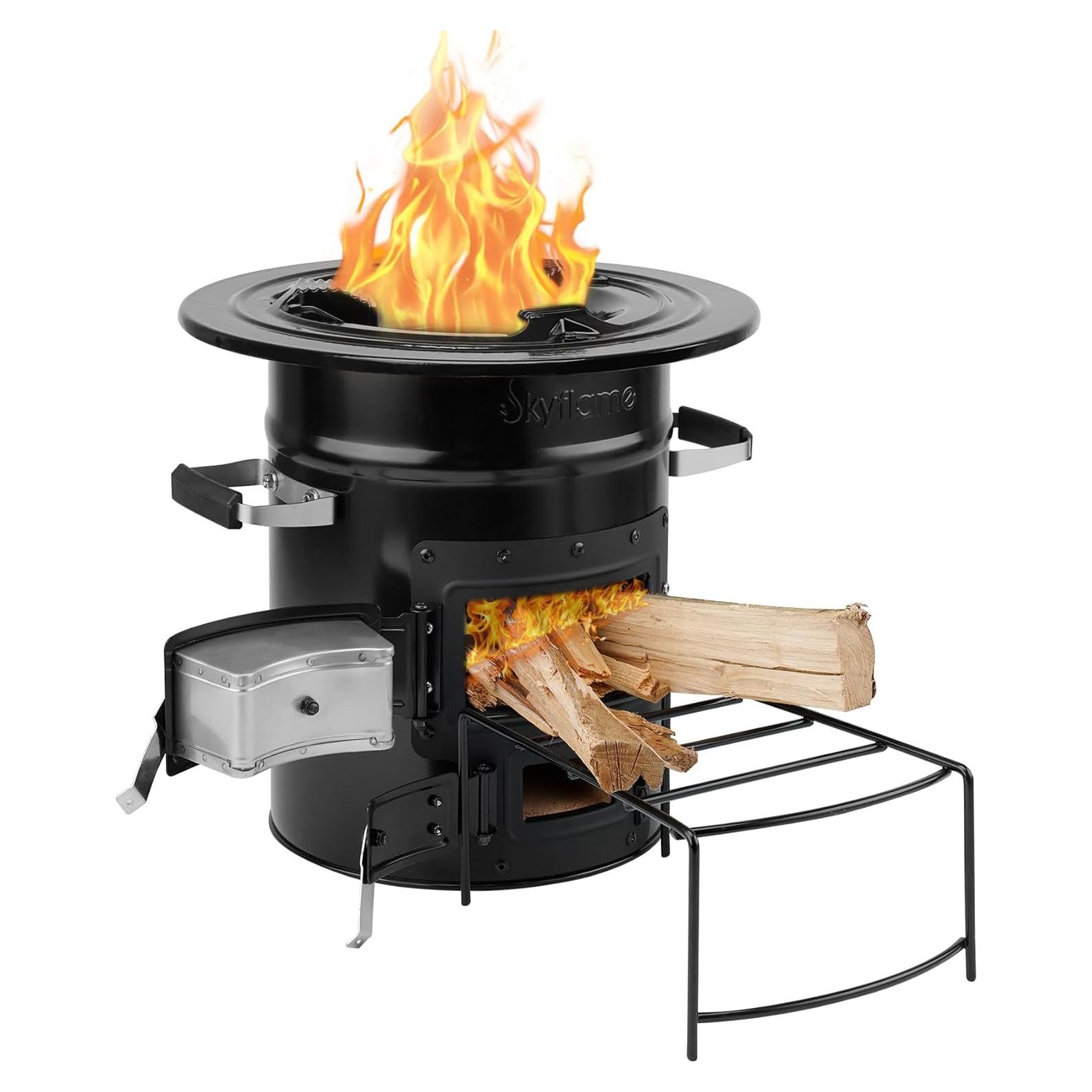 Estufa de Cohete de Leña Skyflame 9.03 kg para Camping