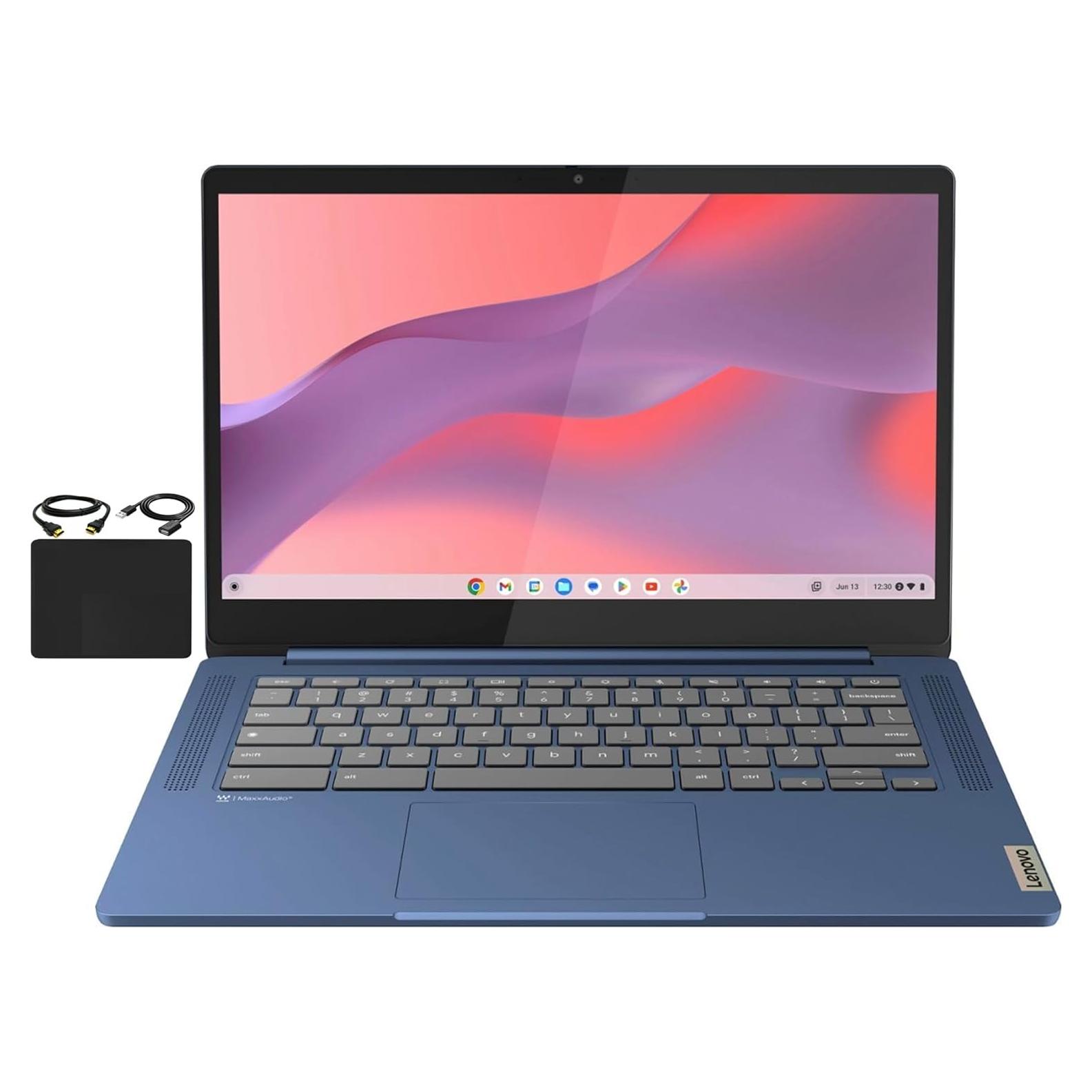 Lenovo Chromebook 14" FHD Táctil MediaTek 4GB 64GB Azul