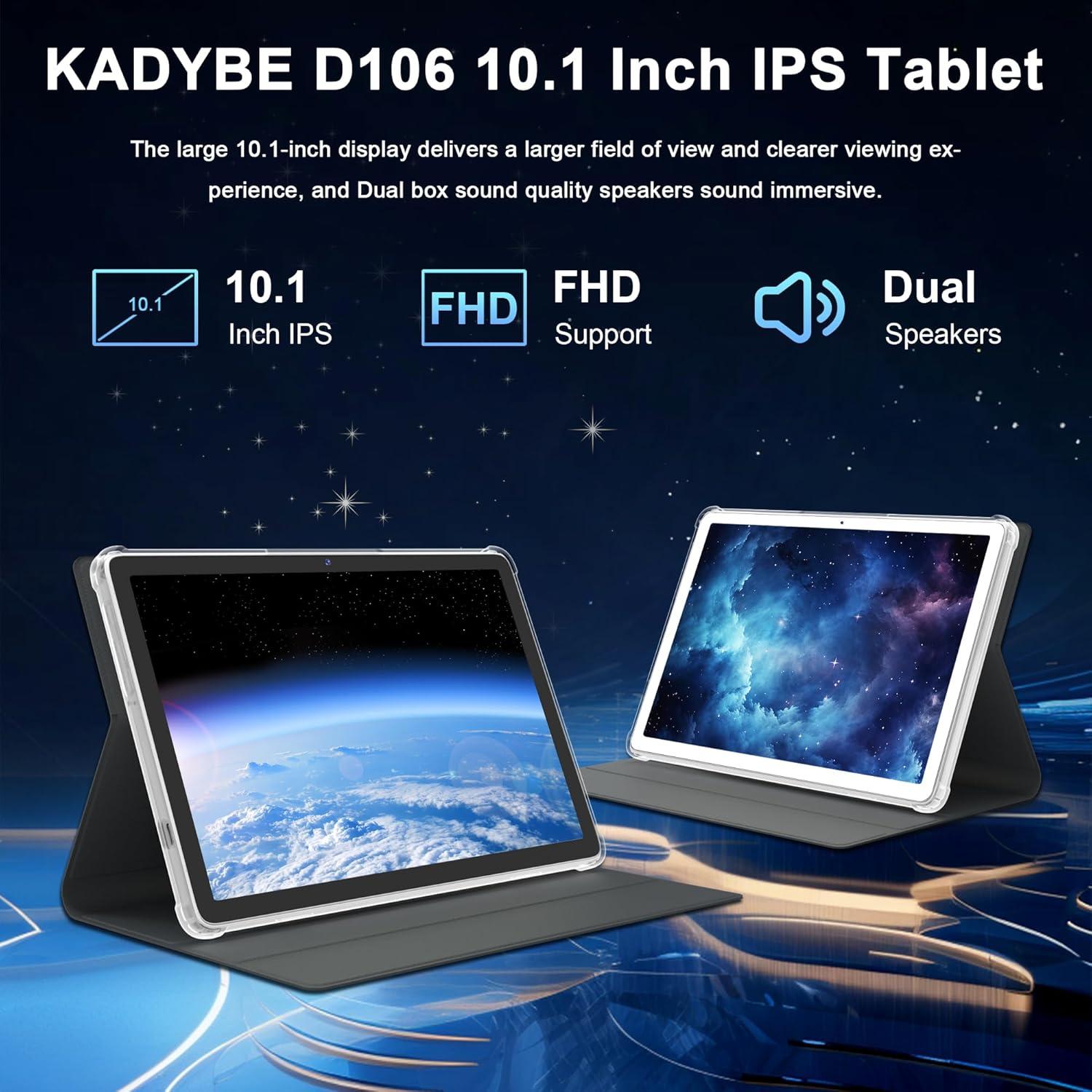 Tableta KADYBE D106 10.1" 14GB RAM 128GB 4G Android 14
