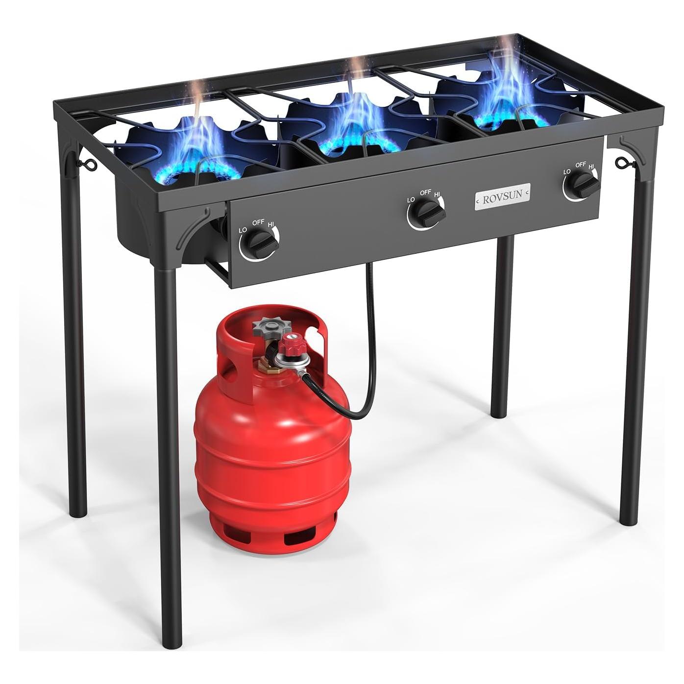 Estufa de Gas Propano ROVSUN 3 Quemadores 225,000 BTU