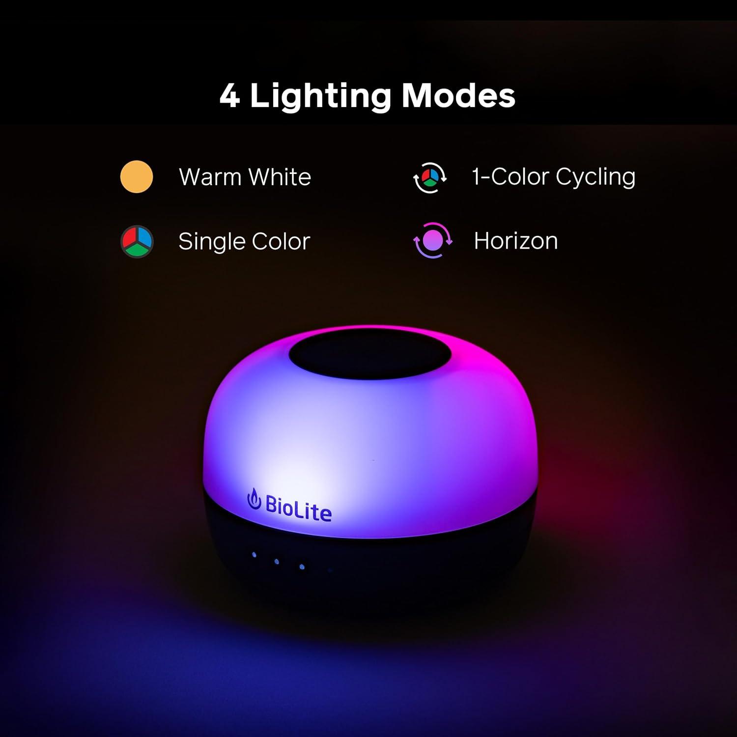 Linterna Recargable BioLite Alpenglow 500 y Mini 150 Lúmenes