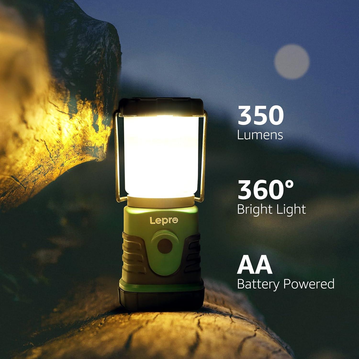 Linterna LED Lepro para Camping 350 Lúmenes IPX4