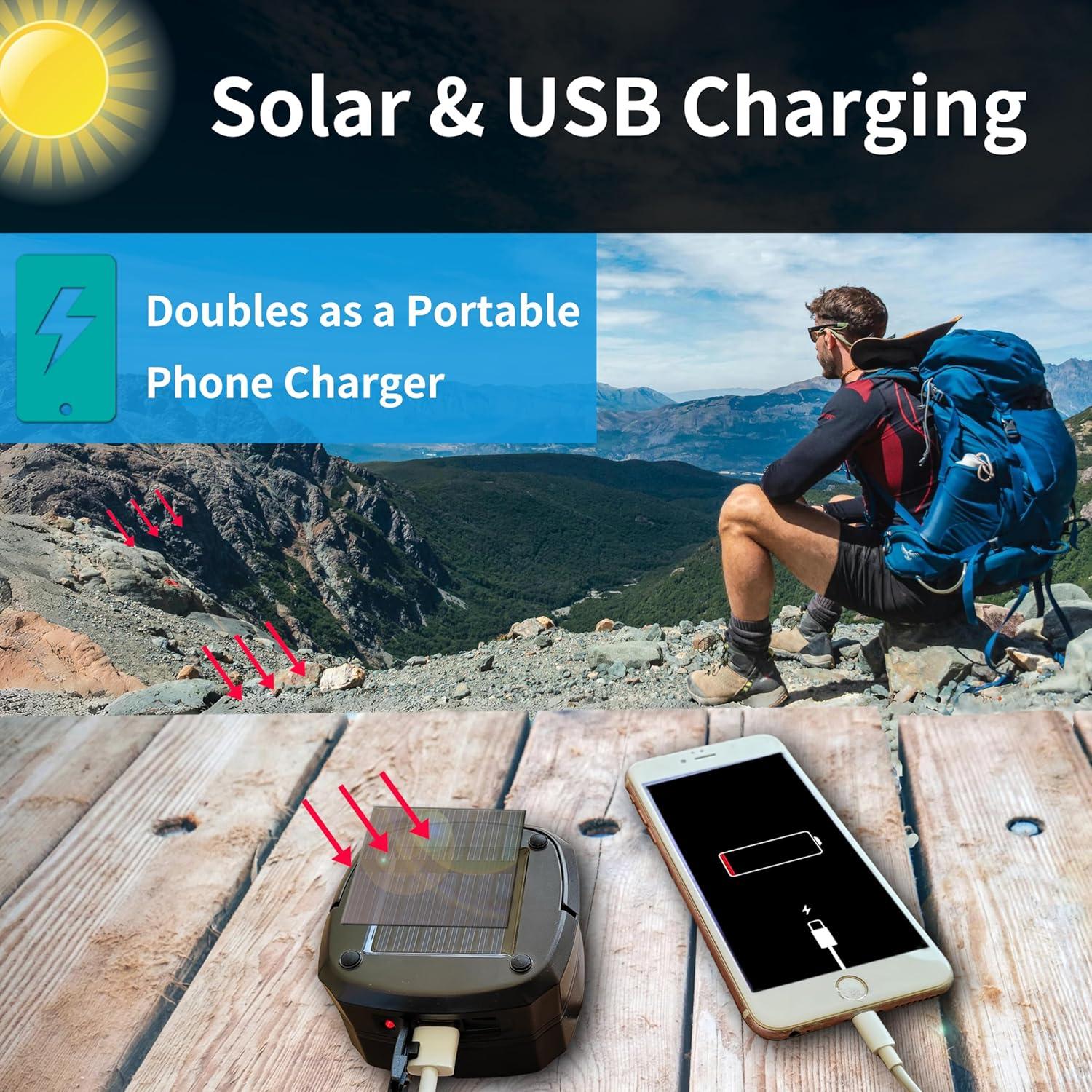 Linterna Solar Plegable PEKPAK - 2 Unidades LED Recargables