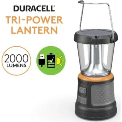 Linterna LED Duracell 2000 lúmenes 360° y 180° camping