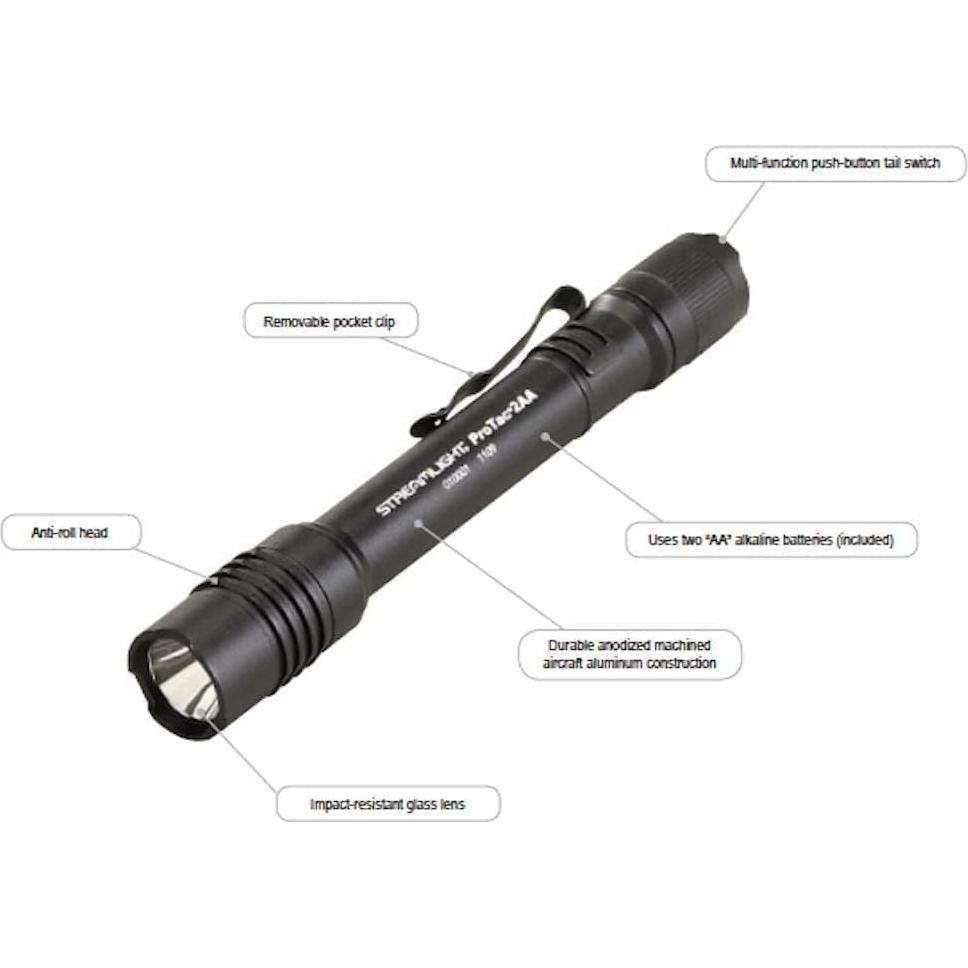 Linterna Táctica Streamlight ProTac 2AA-X 270 Lúmenes Negra