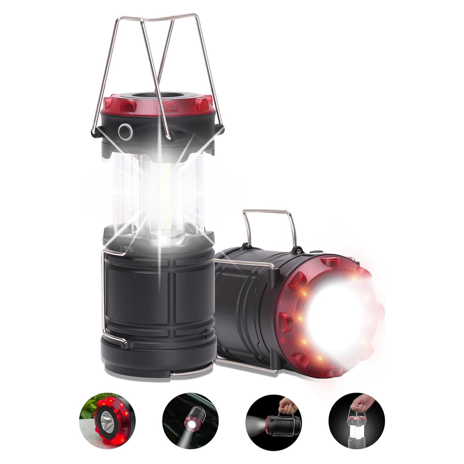 Linternas de Camping Plegables Lichamp 4 Paquetes 300LM 150LM