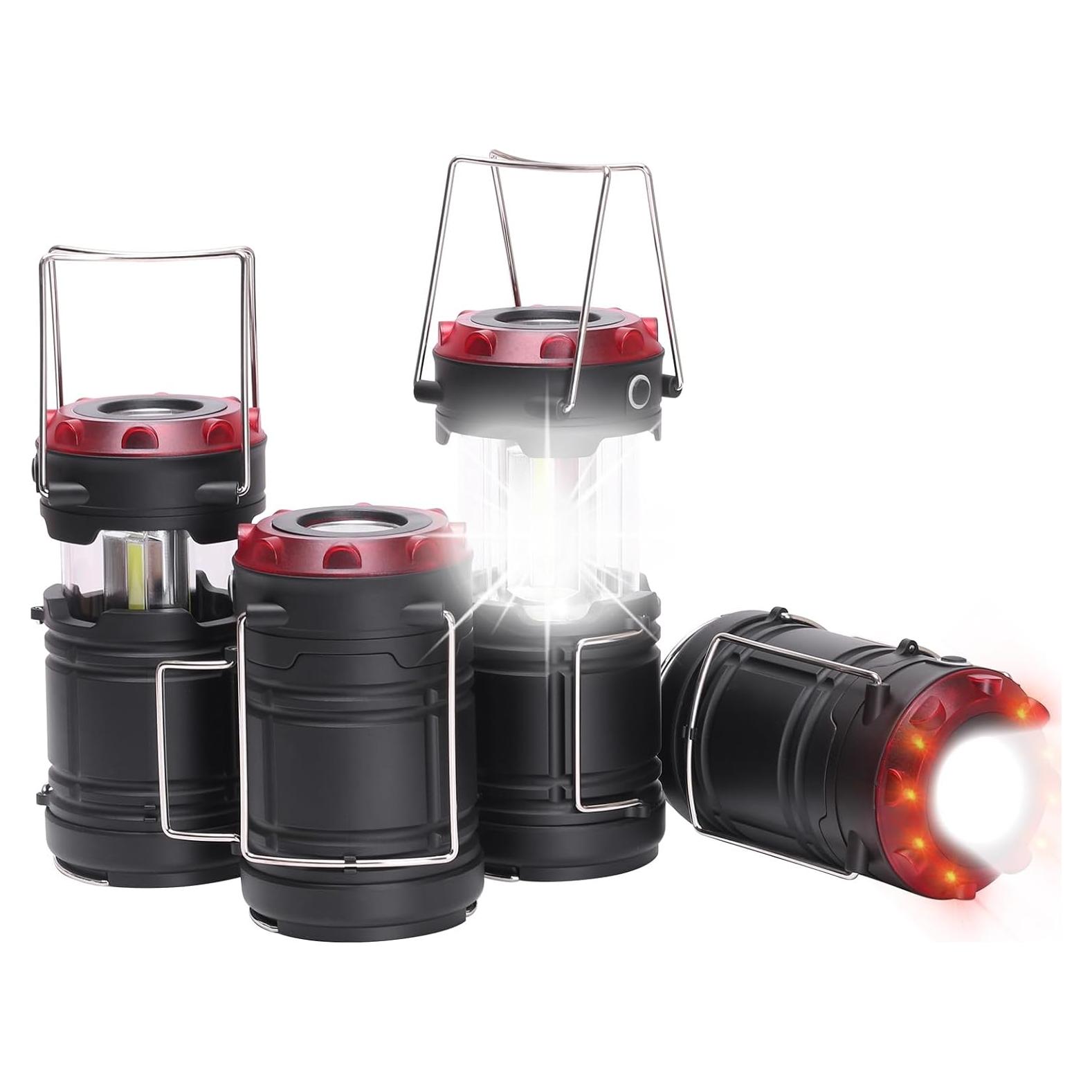 Linternas Plegables Lichamp 4 Pack 300 Lúmenes para Camping