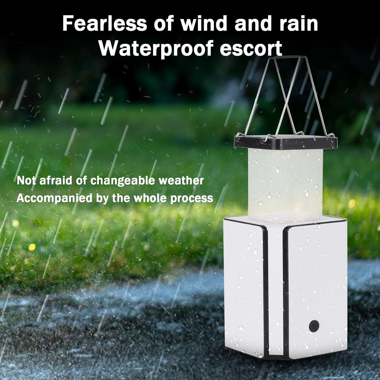 Linterna de Camping Solar LED GarageAngle 4Pack Recargable