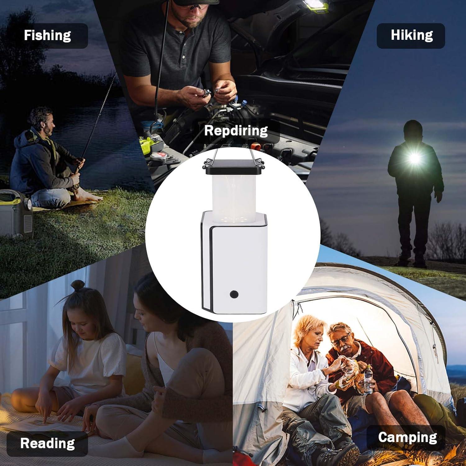 Linterna de Camping Solar LED GarageAngle 4Pack Recargable