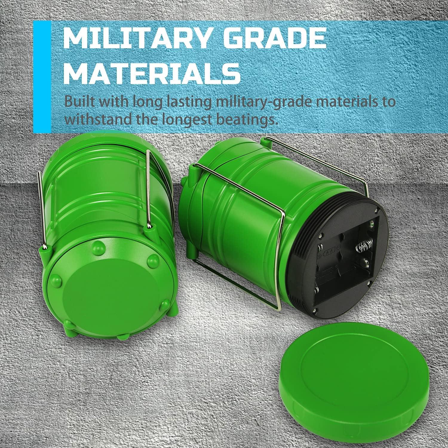 Linterna LED Portátil Lichamp Verde 4 Pack para Camping