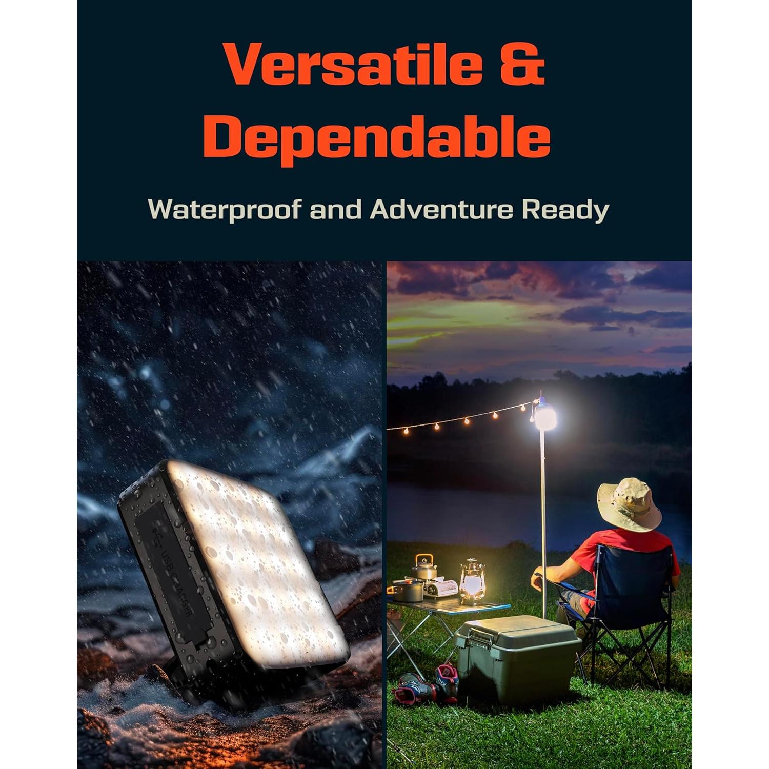 Lámpara de Camping PREPARED4X P4XCLN5001 LED Recargable 500 Lúmenes