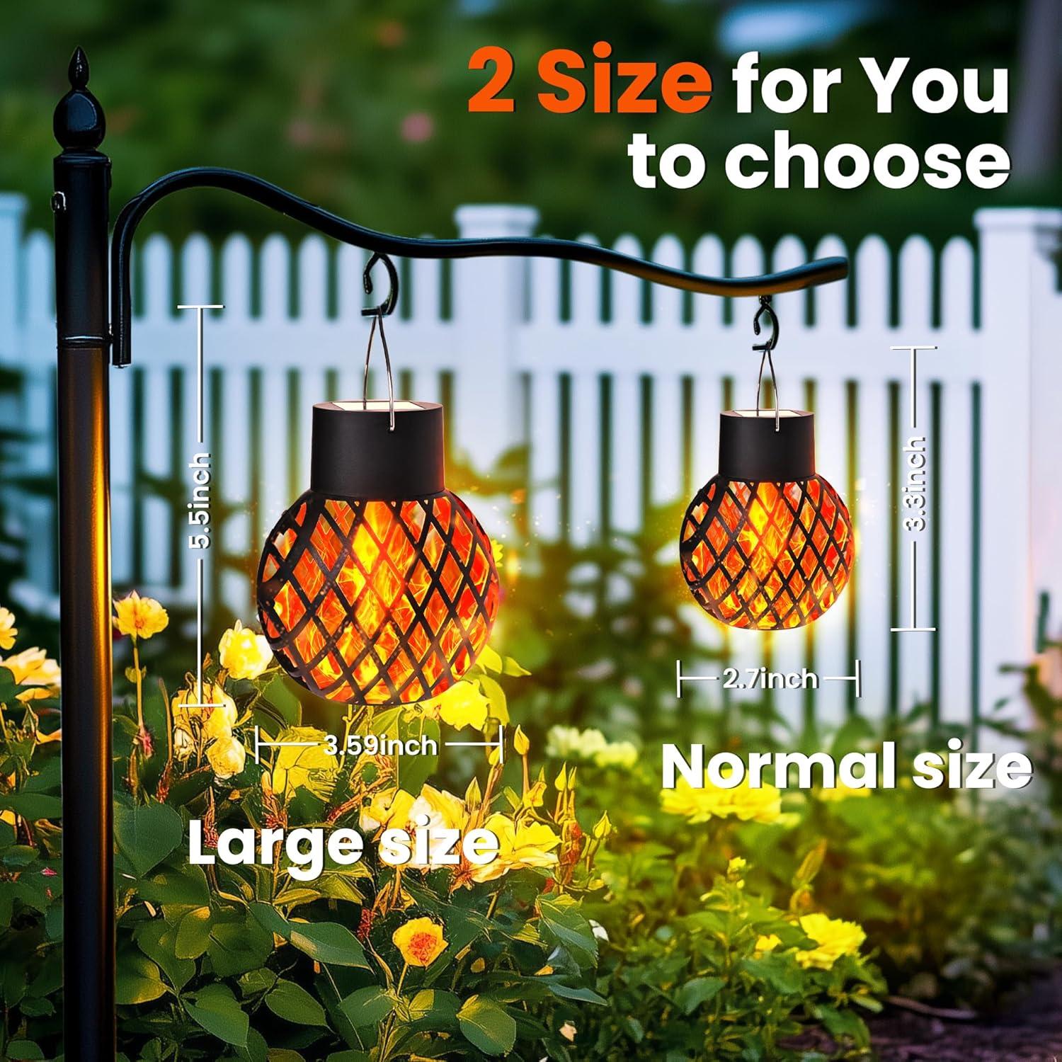 Luces Colgantes Solares GIGALUMI - Paquete de 4, 14cm, Impermeables