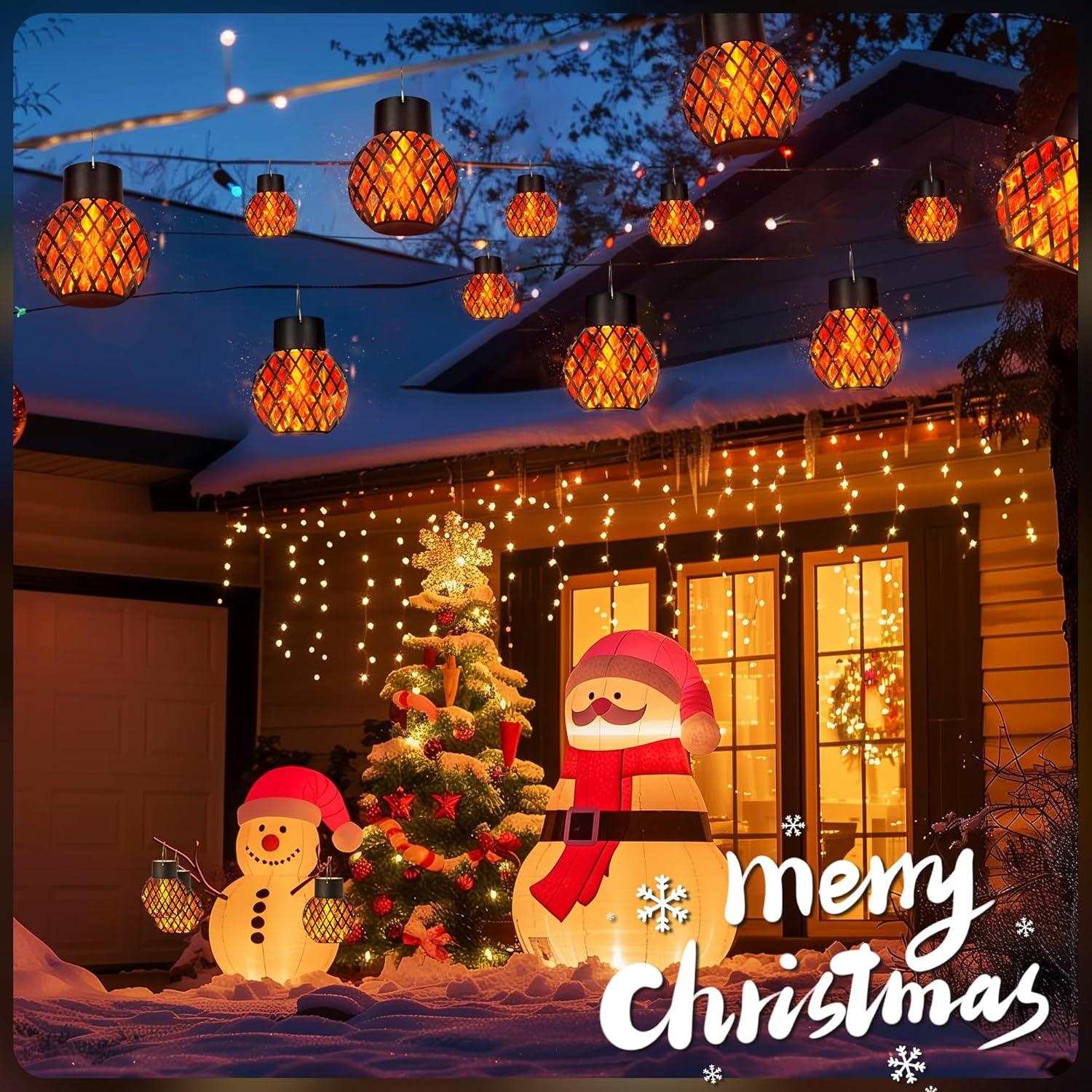 Luces Colgantes Solares GIGALUMI - Paquete de 4, 14cm, Impermeables