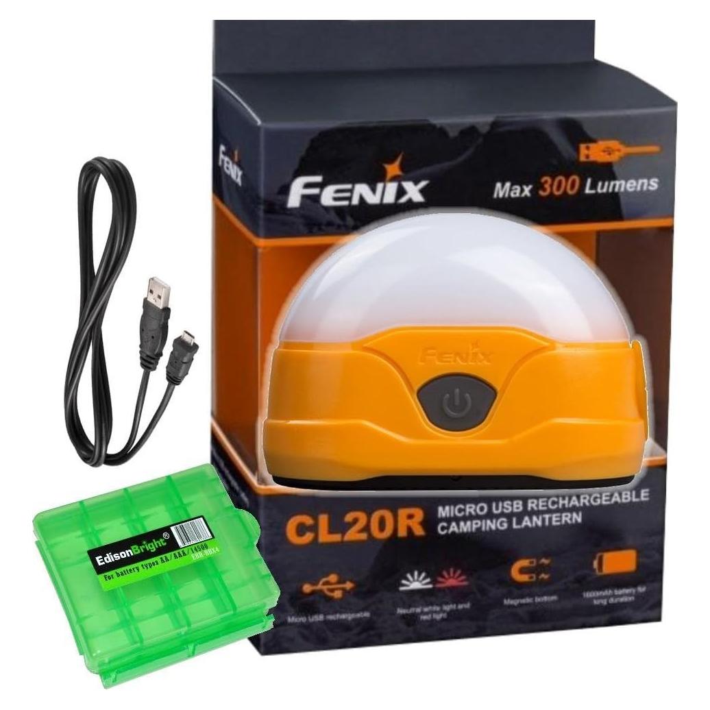 Linterna de Camping Fenix CL20R Recargable 300 Lúmenes Naranja