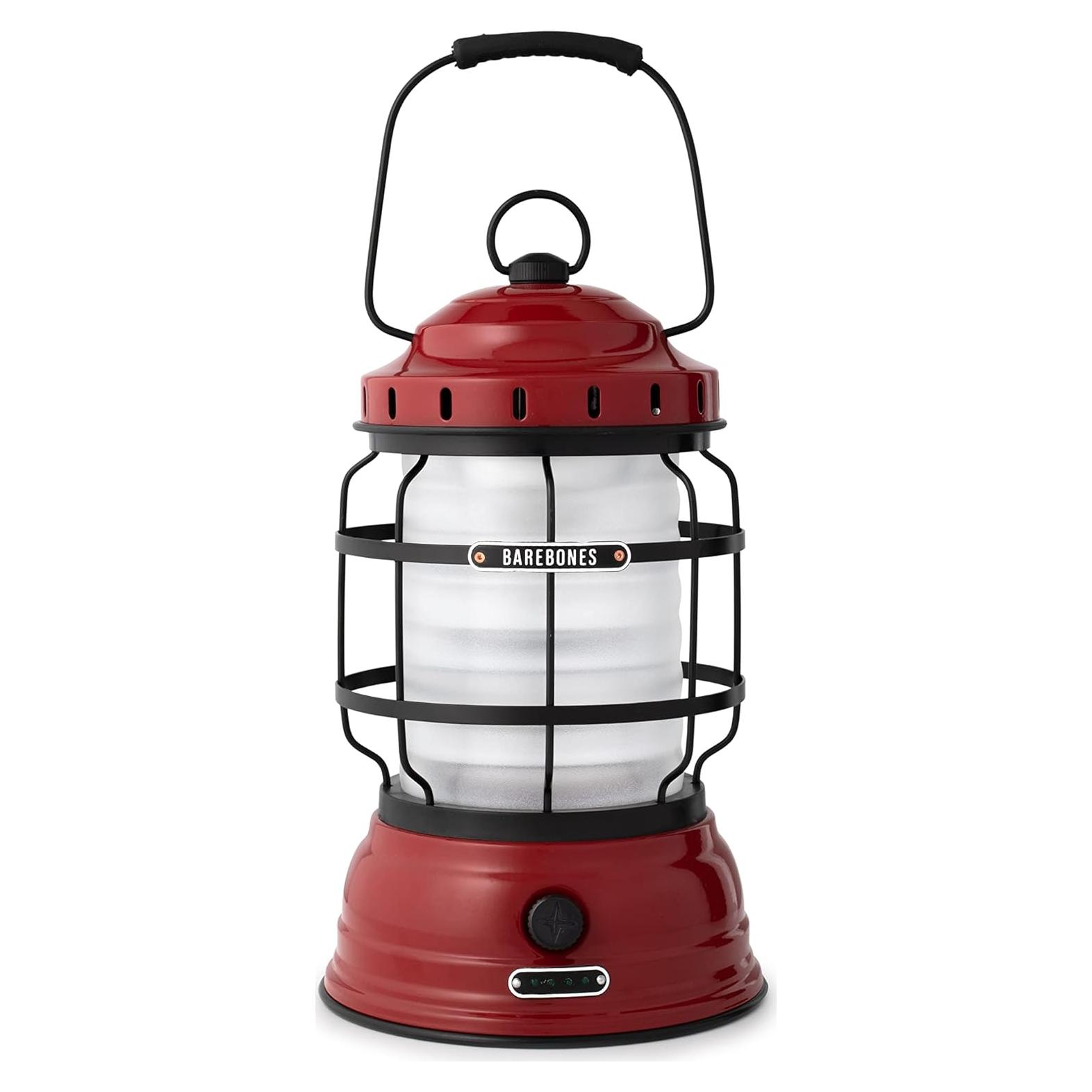 Linterna LED Recargable Barebones Roja - Luz Camping Ajustable