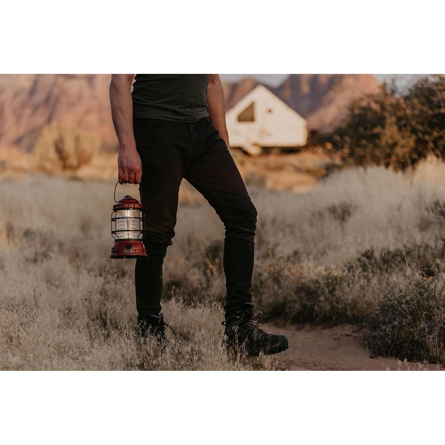 Linterna LED Recargable Barebones Roja - Luz Camping Ajustable