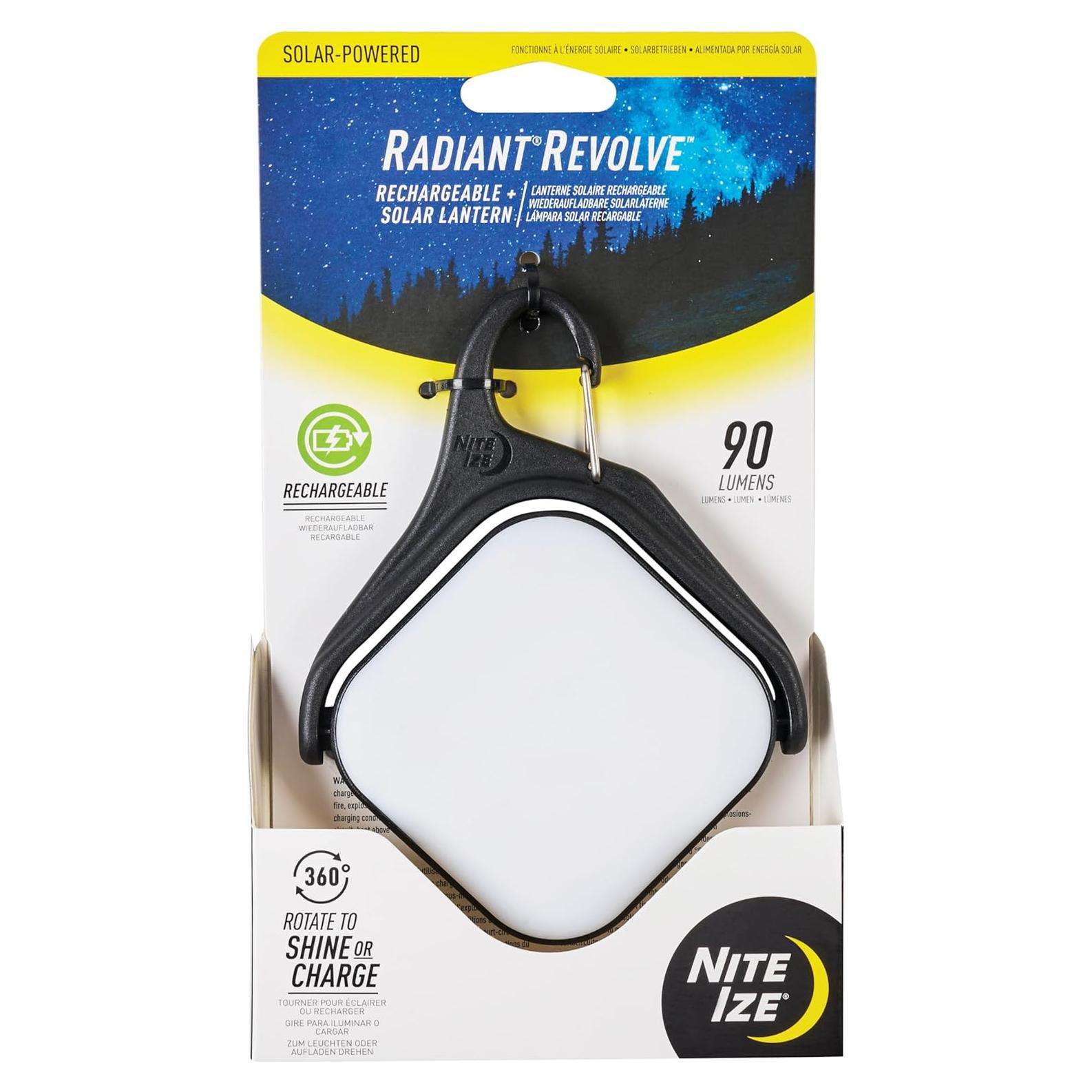 Linterna Solar Recargable Nite Ize Radiant Revolve 90 Lúmenes