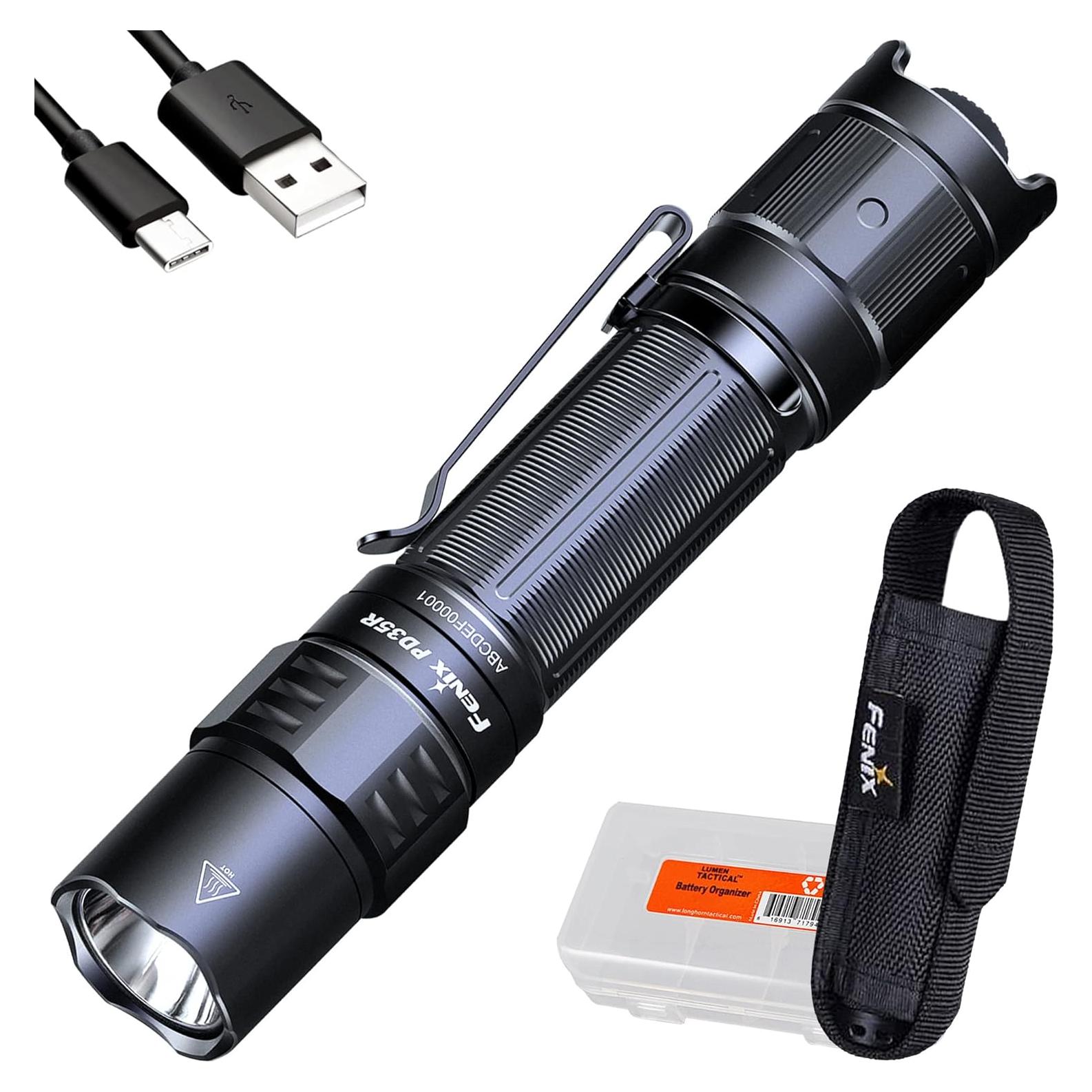 Linterna Táctica Fenix PD35R, 1700 Lúmenes, Recargable USB-C