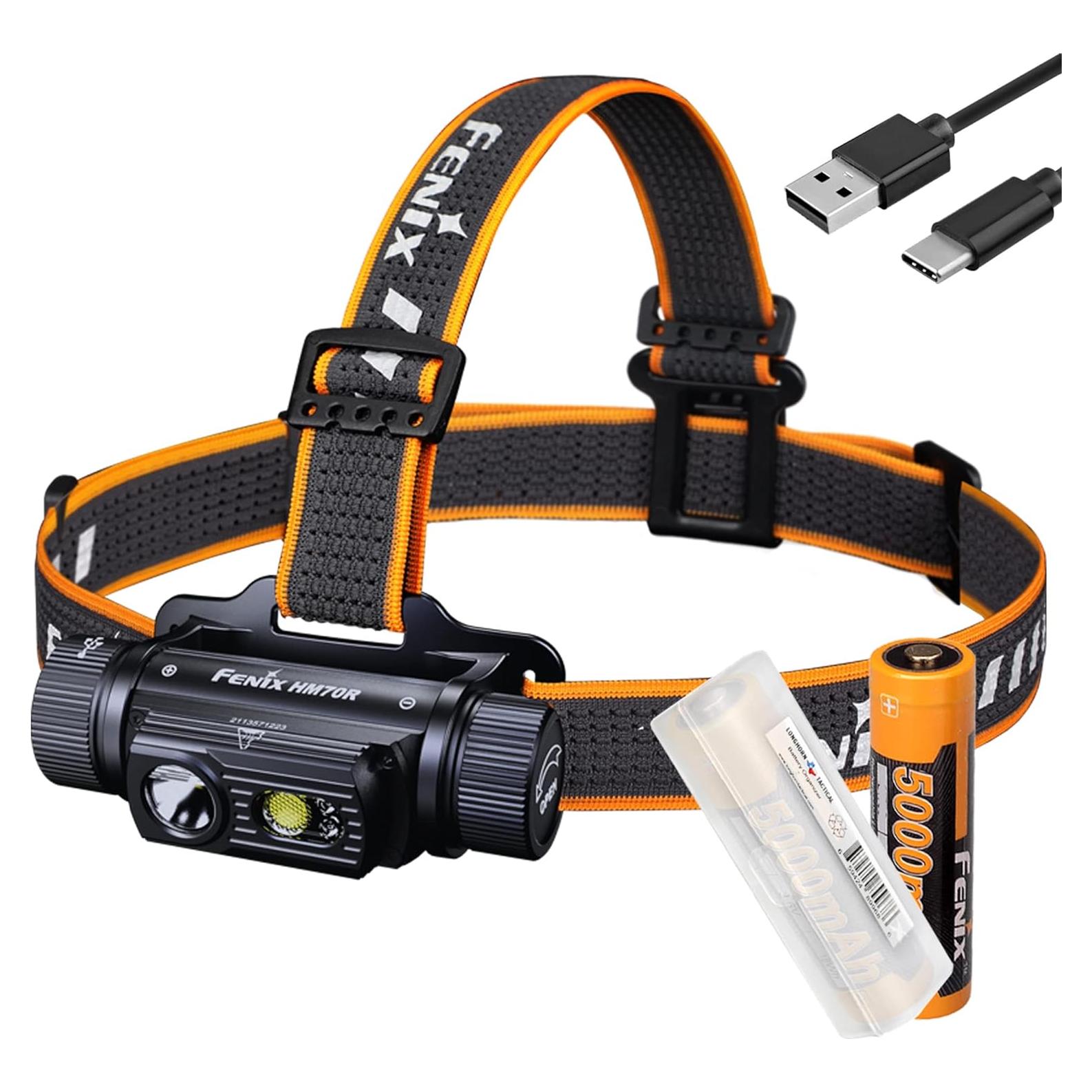 Linterna Frontal Fenix HM70R 1600 Lúmenes Recargable USB-C