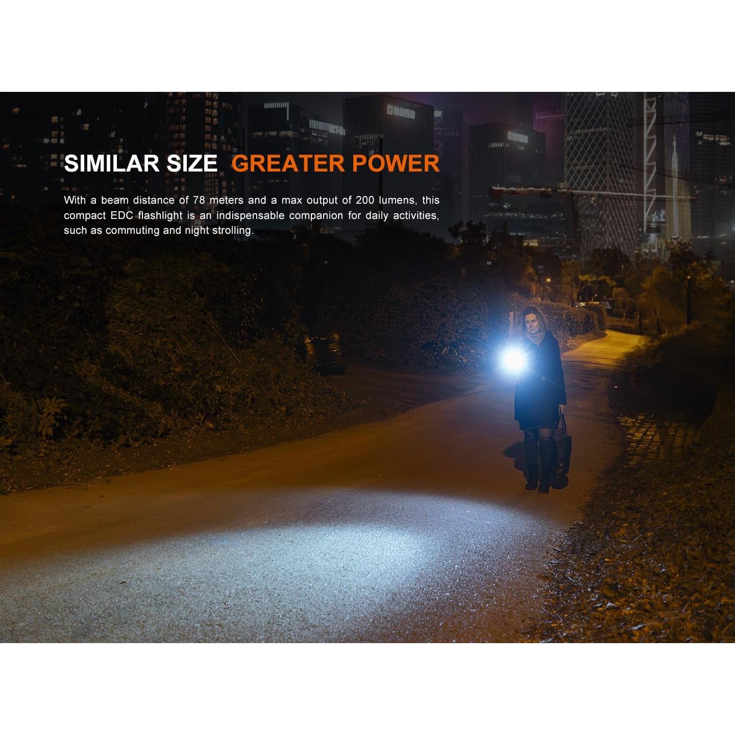 Linterna EDC Fenix E12 V3.0 200 Lúmenes 1xAA Portátil