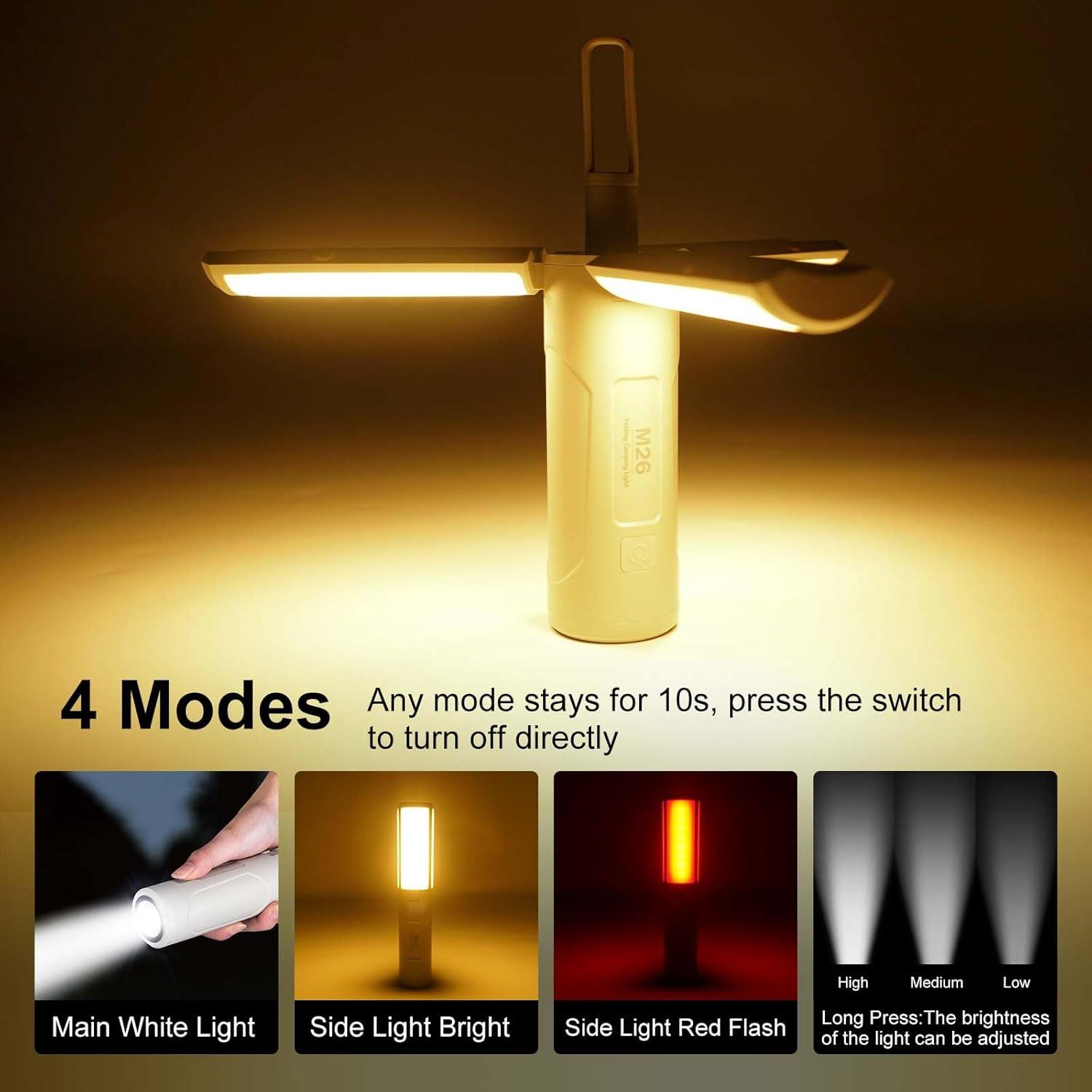 Linterna de Camping LED Chstarina 3500mAh Plegable Resistente al Agua