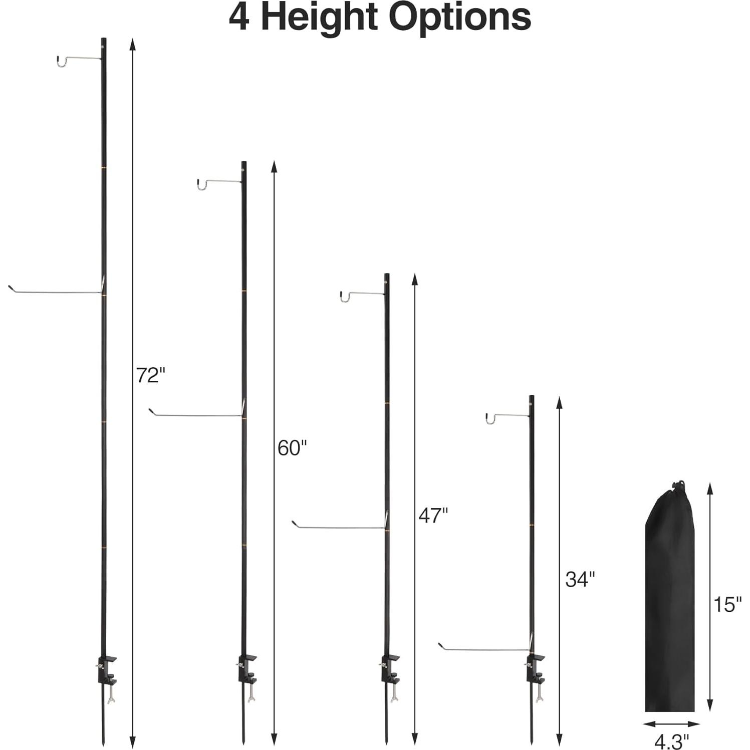 Soporte de Linterna de Camping REDCAMP 182.88 cm Ajustable