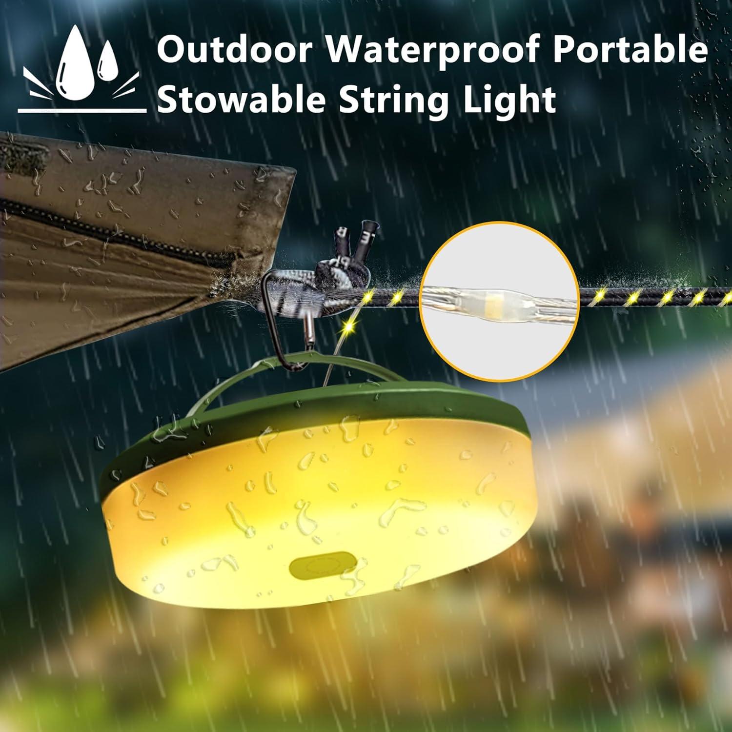 Luces de Cadena Portátiles AcaJoe 10m 100LED Solar y USB