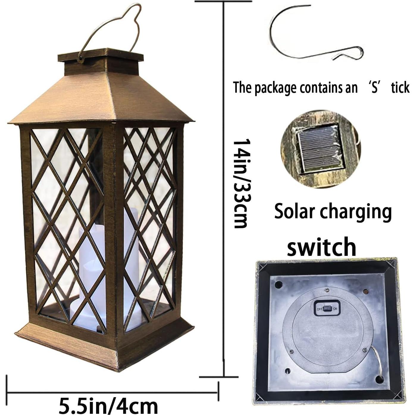 Linterna Solar Colgante GUANFU 3 LED Impermeable Jardín