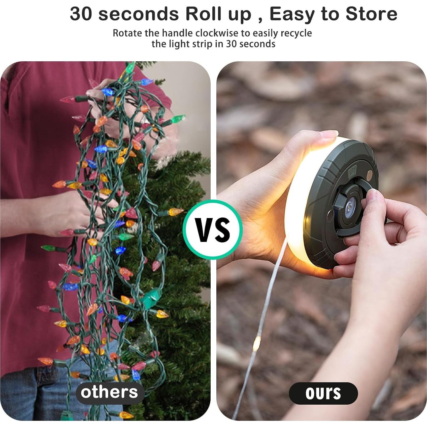 Paquete de 2 Luces de Camping Sutaig 4 en 1 Impermeables