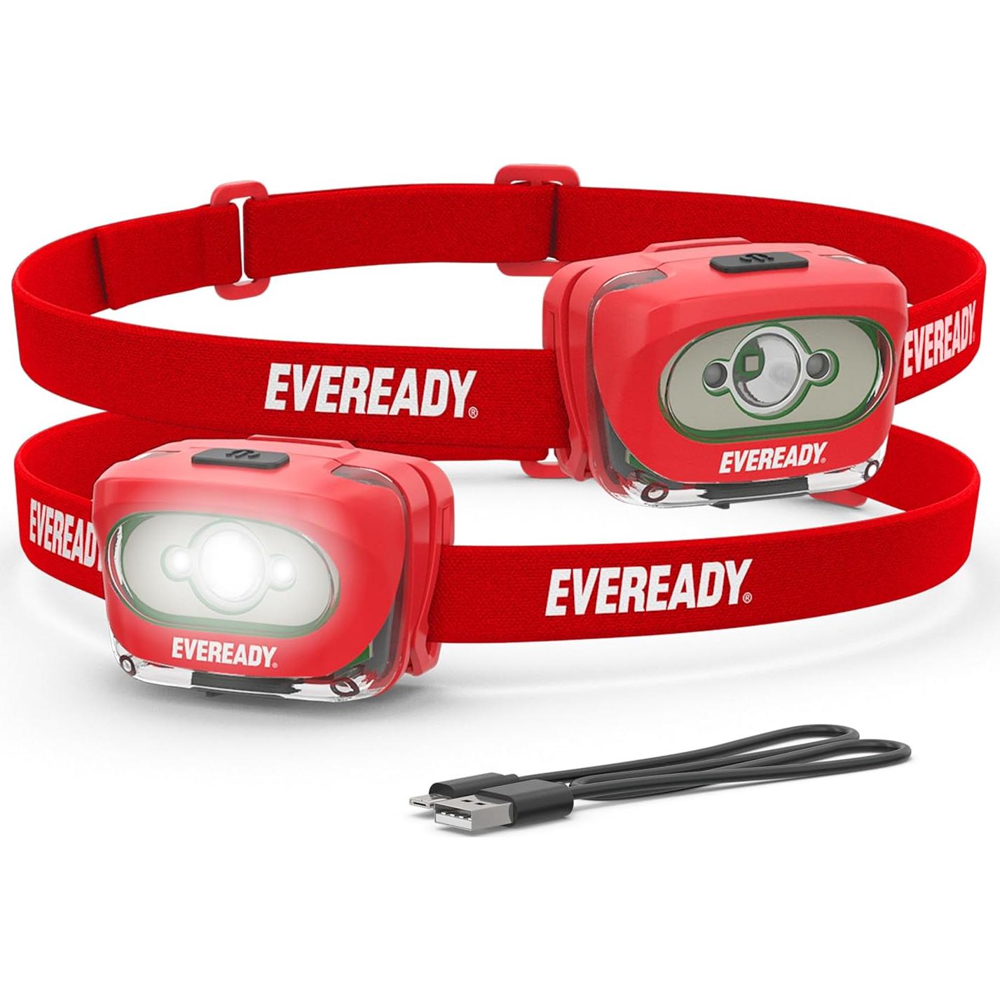 Paquete 3 Linternas LED Eveready + 2 Frontales Recargables