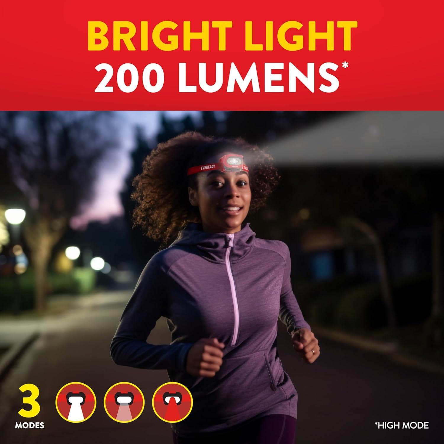 Paquete 3 Linternas LED Eveready + 2 Frontales Recargables