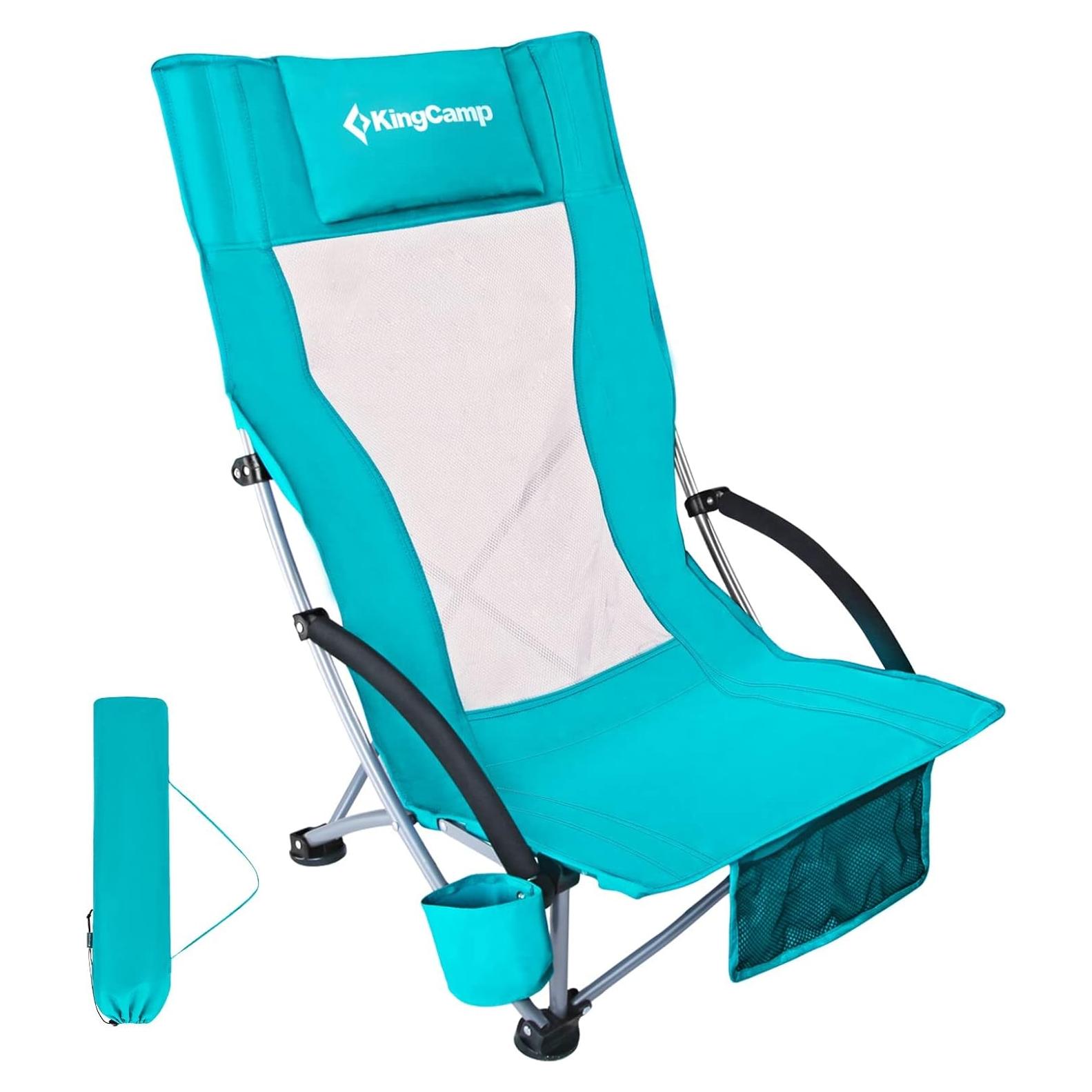 Silla de Playa Plegable KingCamp Cian Respaldo Alto 3 kg