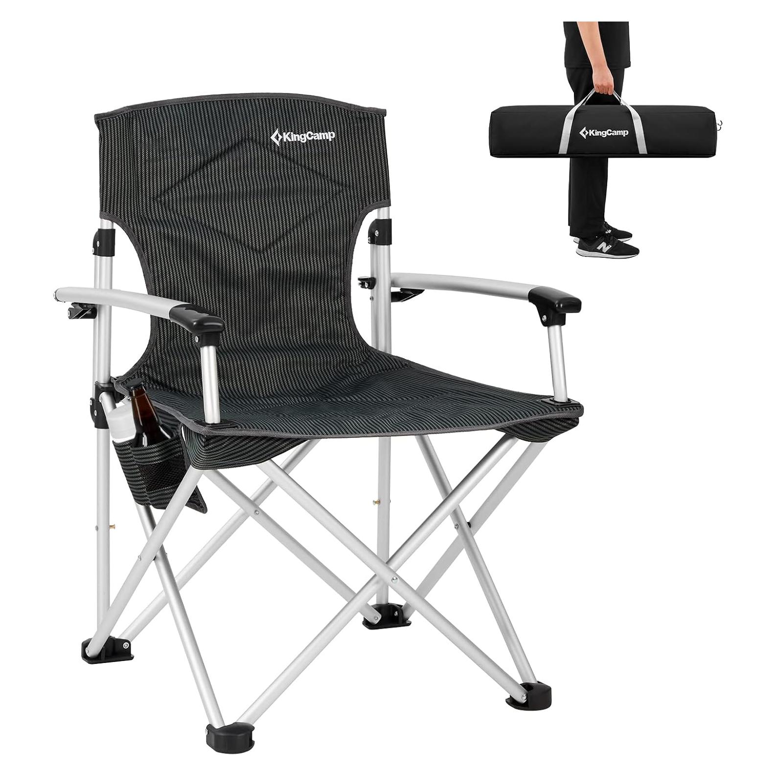 Silla de Camping Plegable KingCamp Deluxe Acolchada 136kg