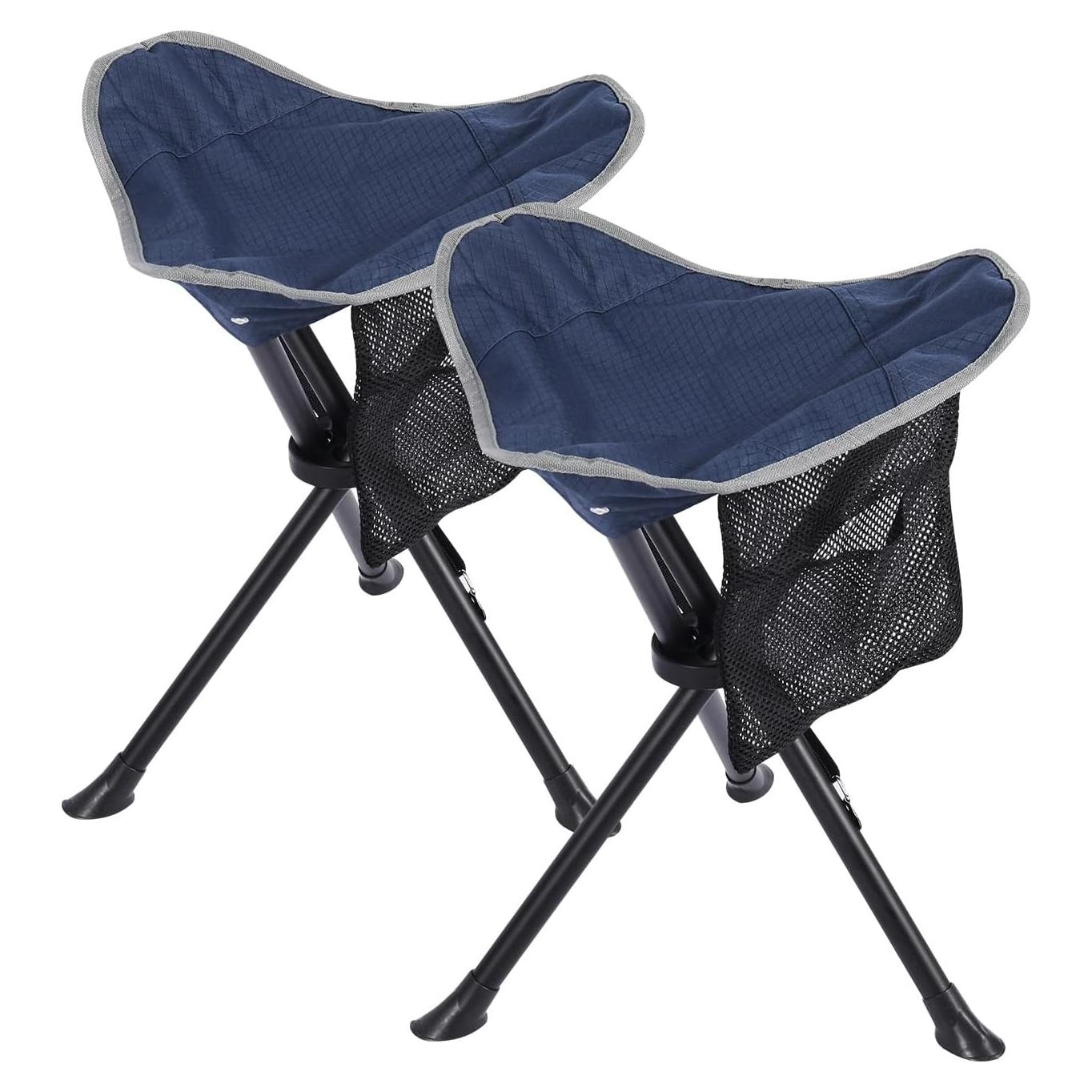 Taburetes de Camping Plegables REDCAMP 2 Paquetes Azul 100 kg