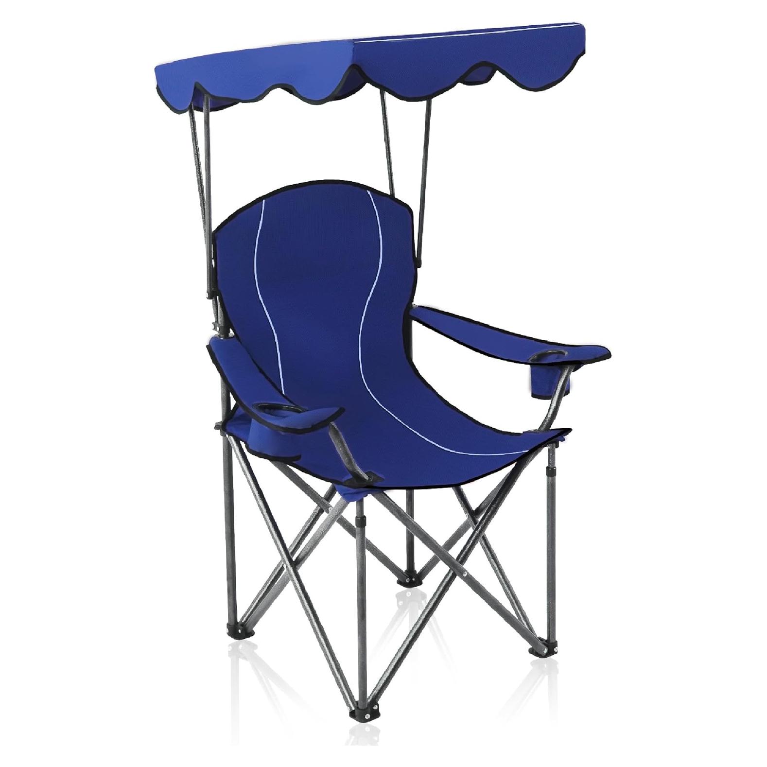 Silla de Camping Plegable ALPHA CAMP con Sombrilla 350 LBS