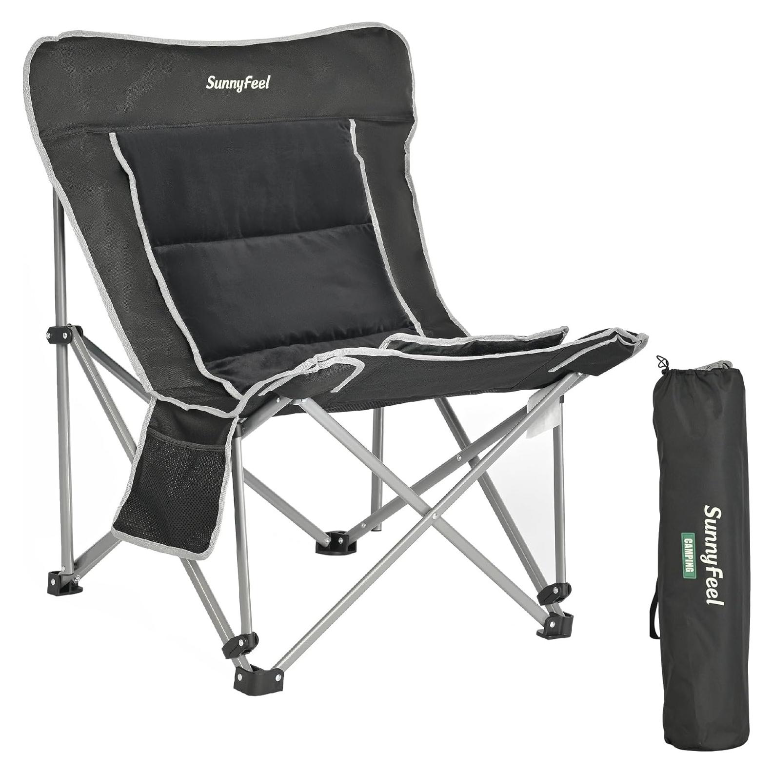 Silla de Camping Plegable SunnyFeel Sobredimensionada 136kg