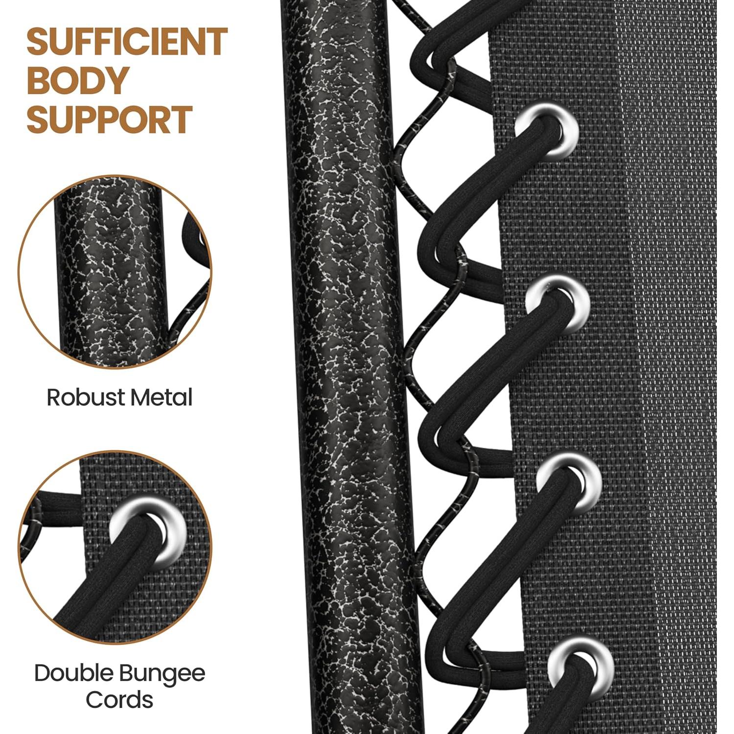 Sillas de Lounge Plegables Yaheetech Gravedad Cero con Cojines - Juego de 2