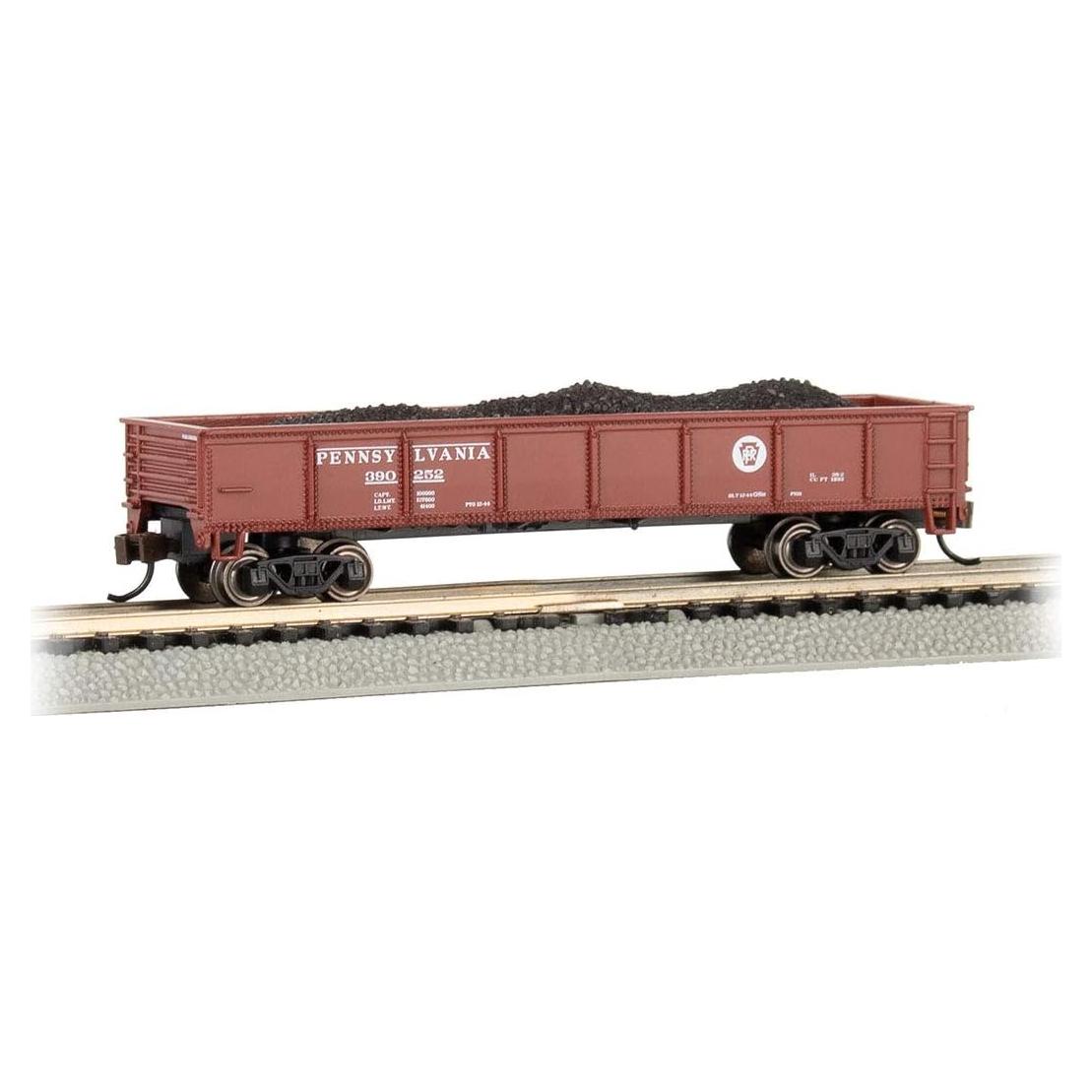 Carro Gondola Bachmann PRR Rojo Tuscan Carga Carbón Escala N
