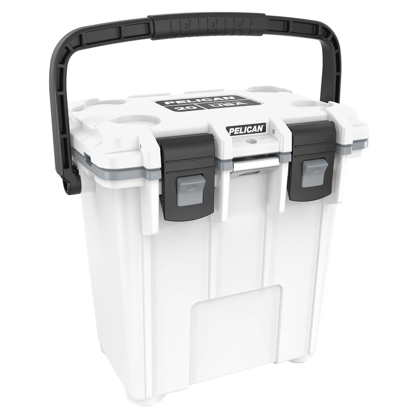 Cooler Pelican Elite 20 Cuartos Blanco/Gris 19 Litros