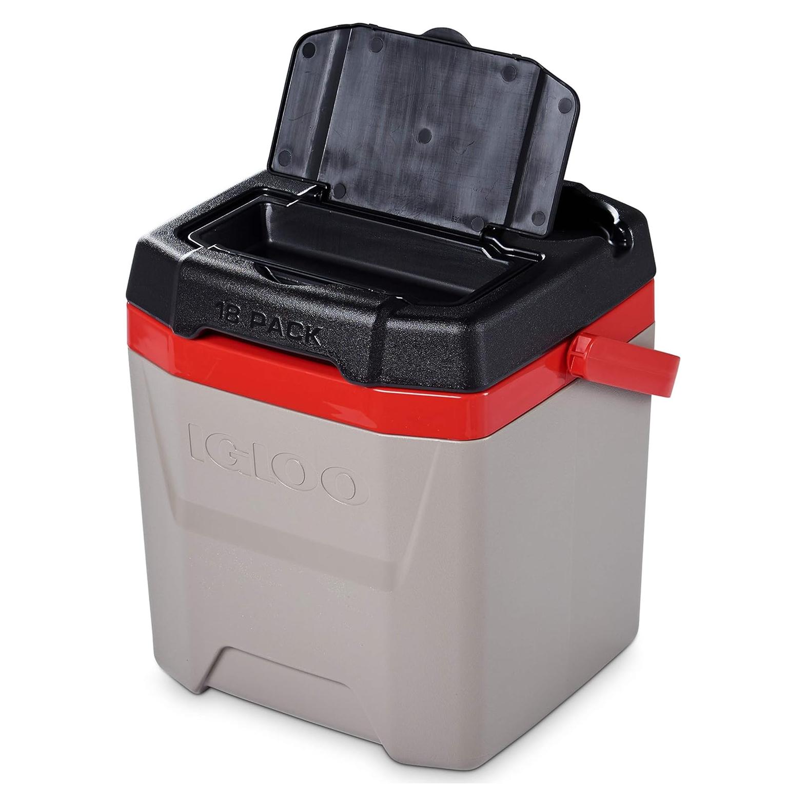 Enfriador Igloo Quantum 12 Qt Arenisca/Rojo/Negro Aislado