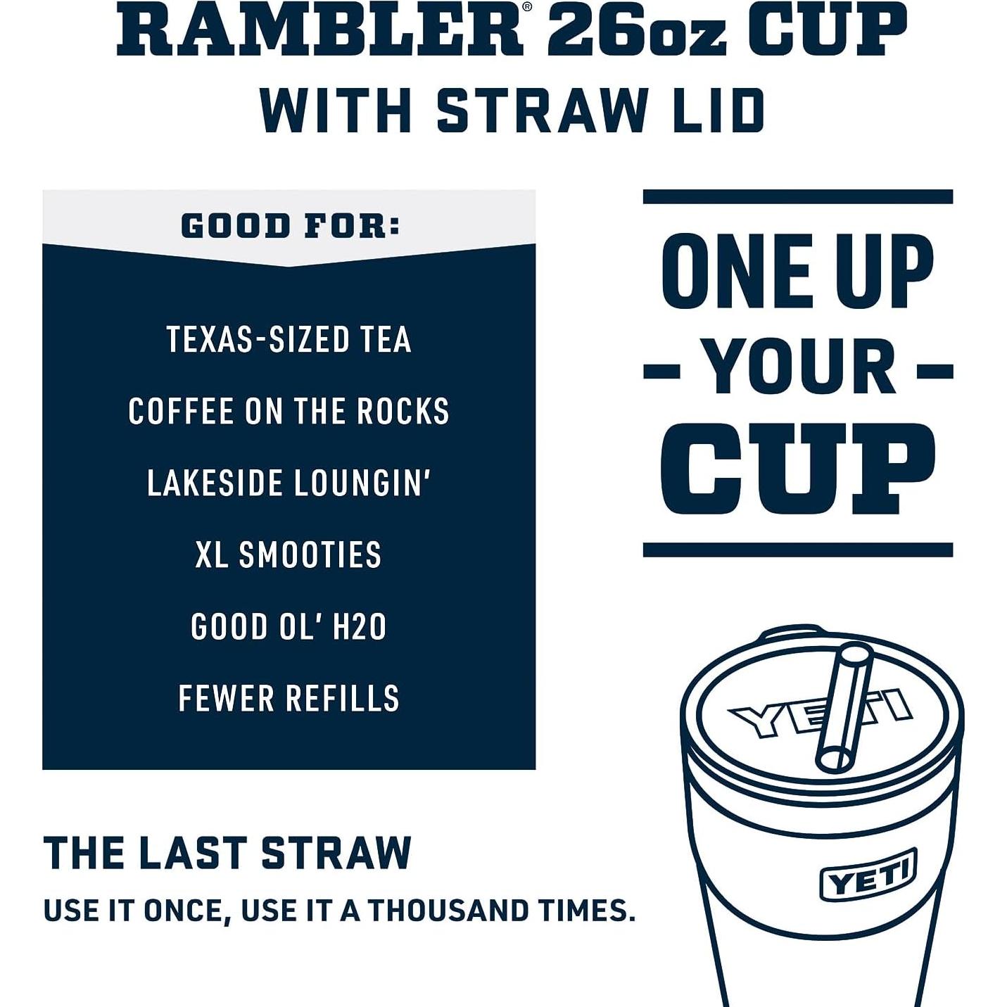 Taza Aislada al Vacío YETI 26 oz Verde Campamento con Pajilla