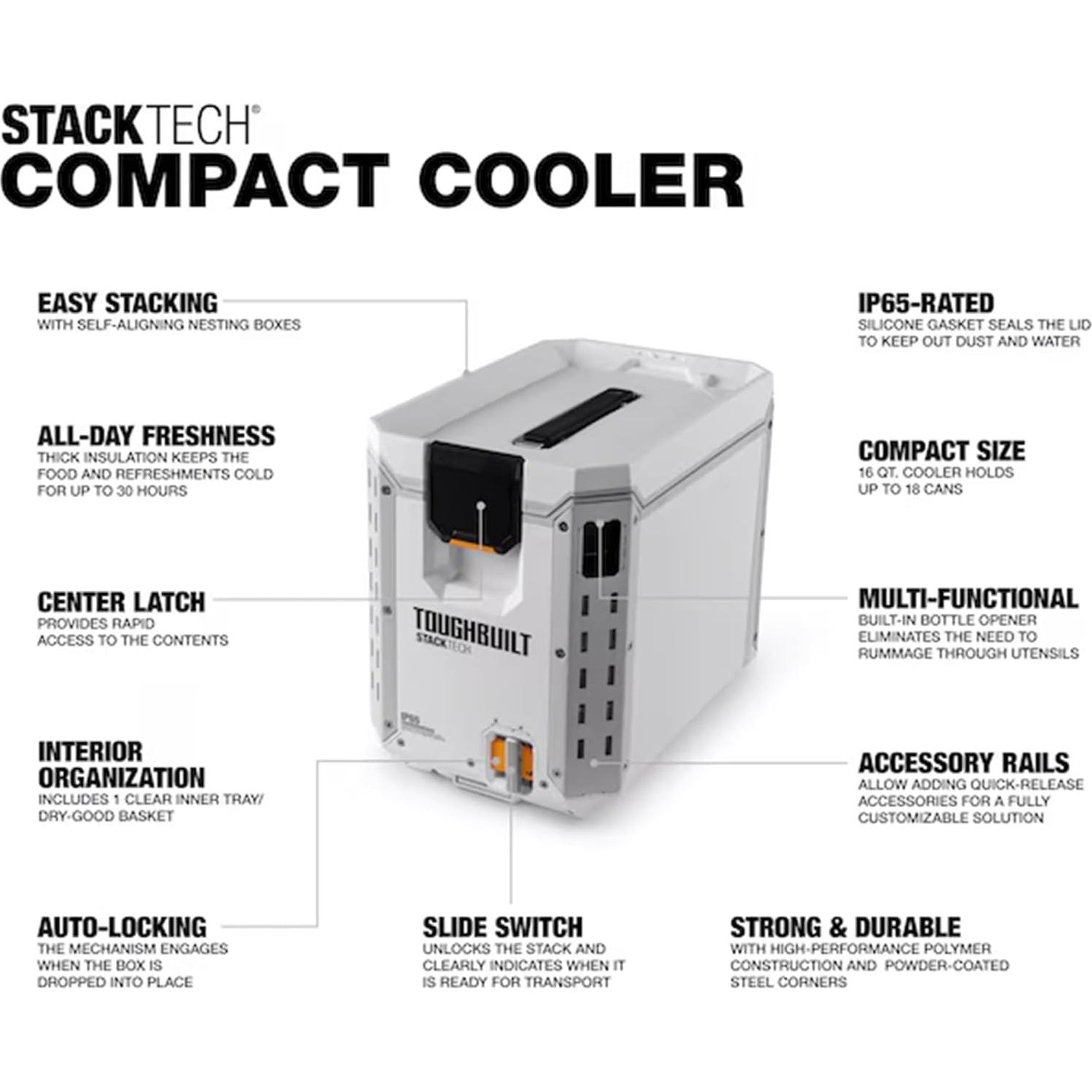 Nevera Compacta ToughBuilt 15.14 L con Aislamiento Grueso