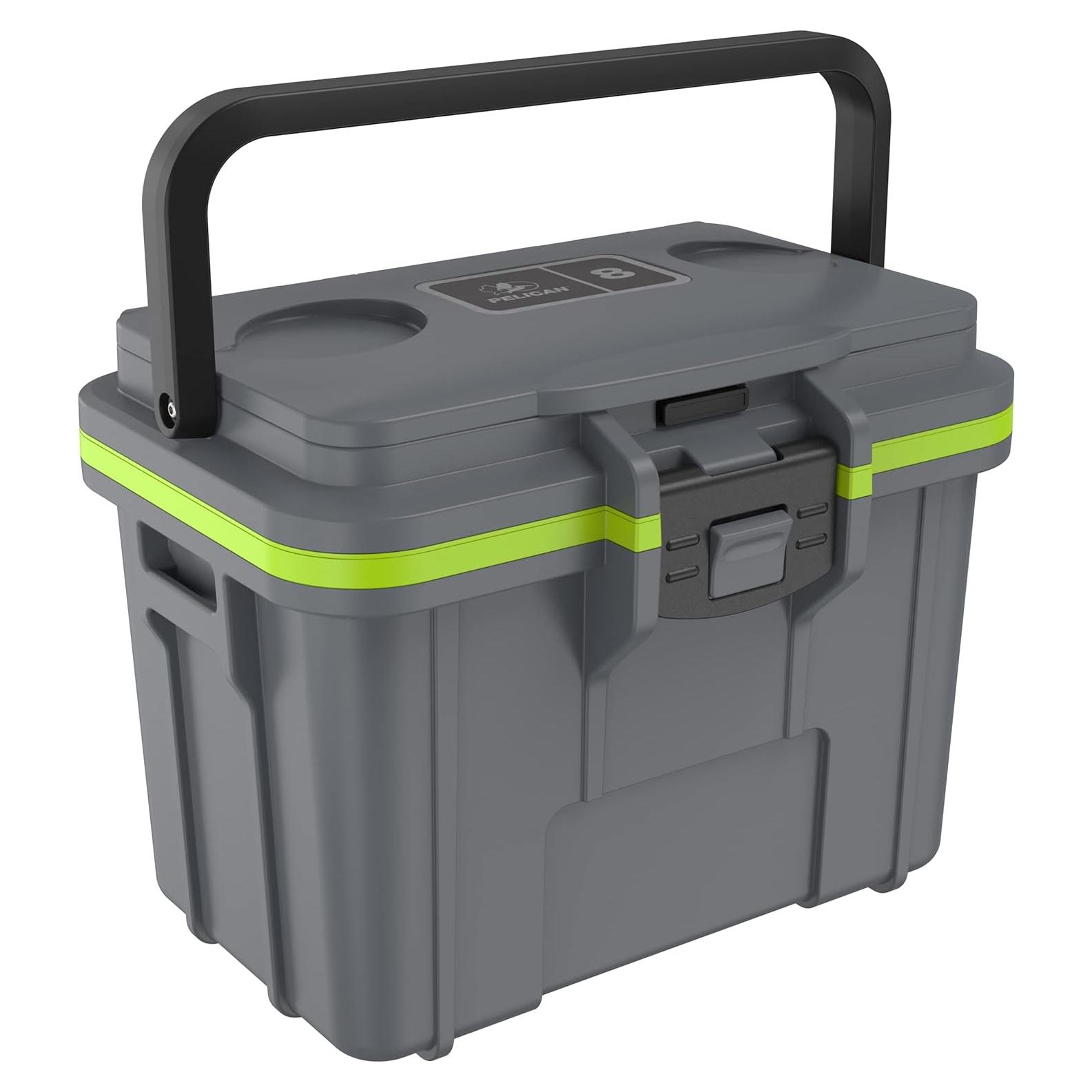 Nevera Térmica Personal Pelican 8QT Gris Verde 7.57L