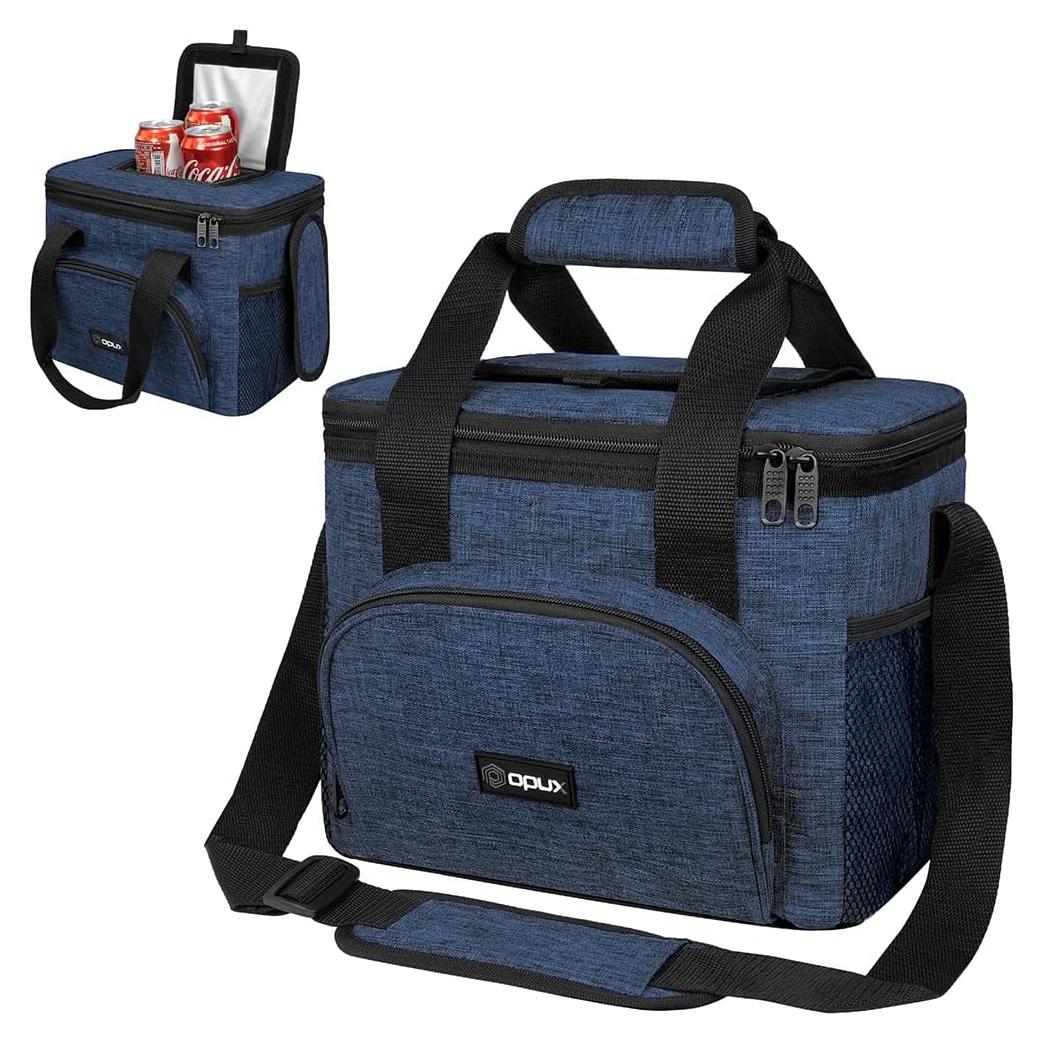 Bolsa Térmica Aislada OPUX 18 Latas Azul Marino Plegable