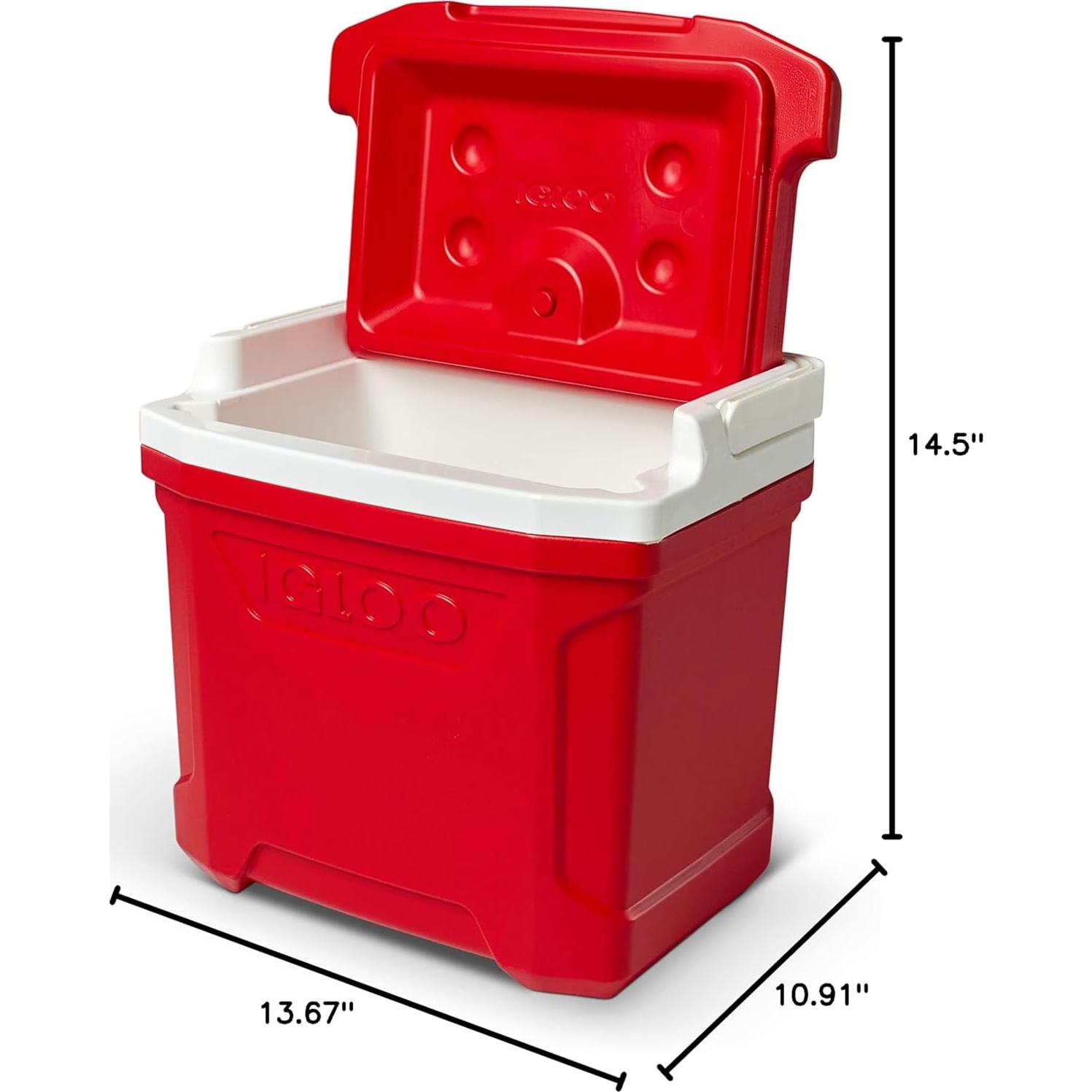 Nevera de almuerzo Igloo Profile II 16 Qt Roja Aislada